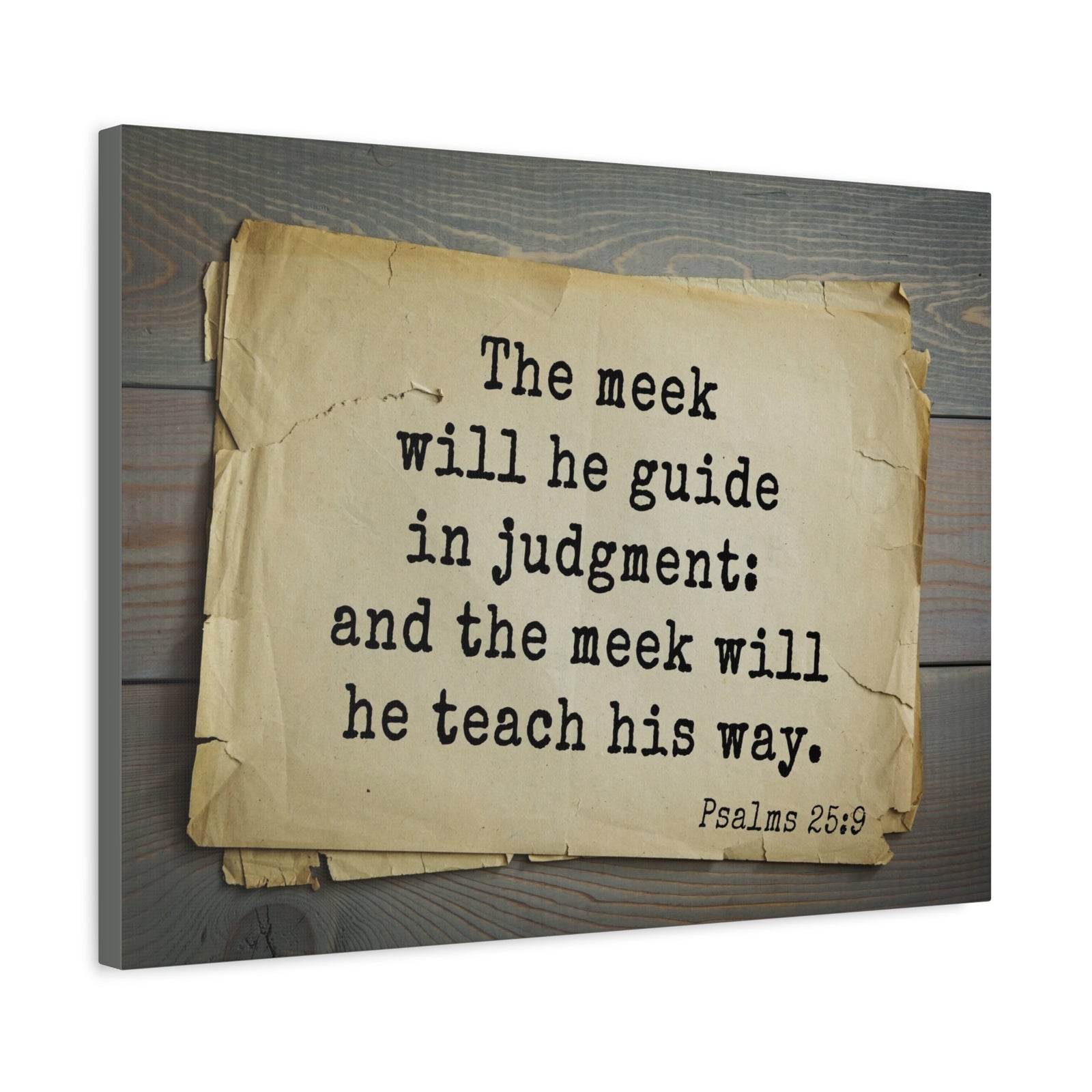 Scripture Walls Teach His Way Psalms 25:9 Bible Verse Canvas Christian Wall Art Bible Verse Print Ready To Hang-Express Your Love Gifts
