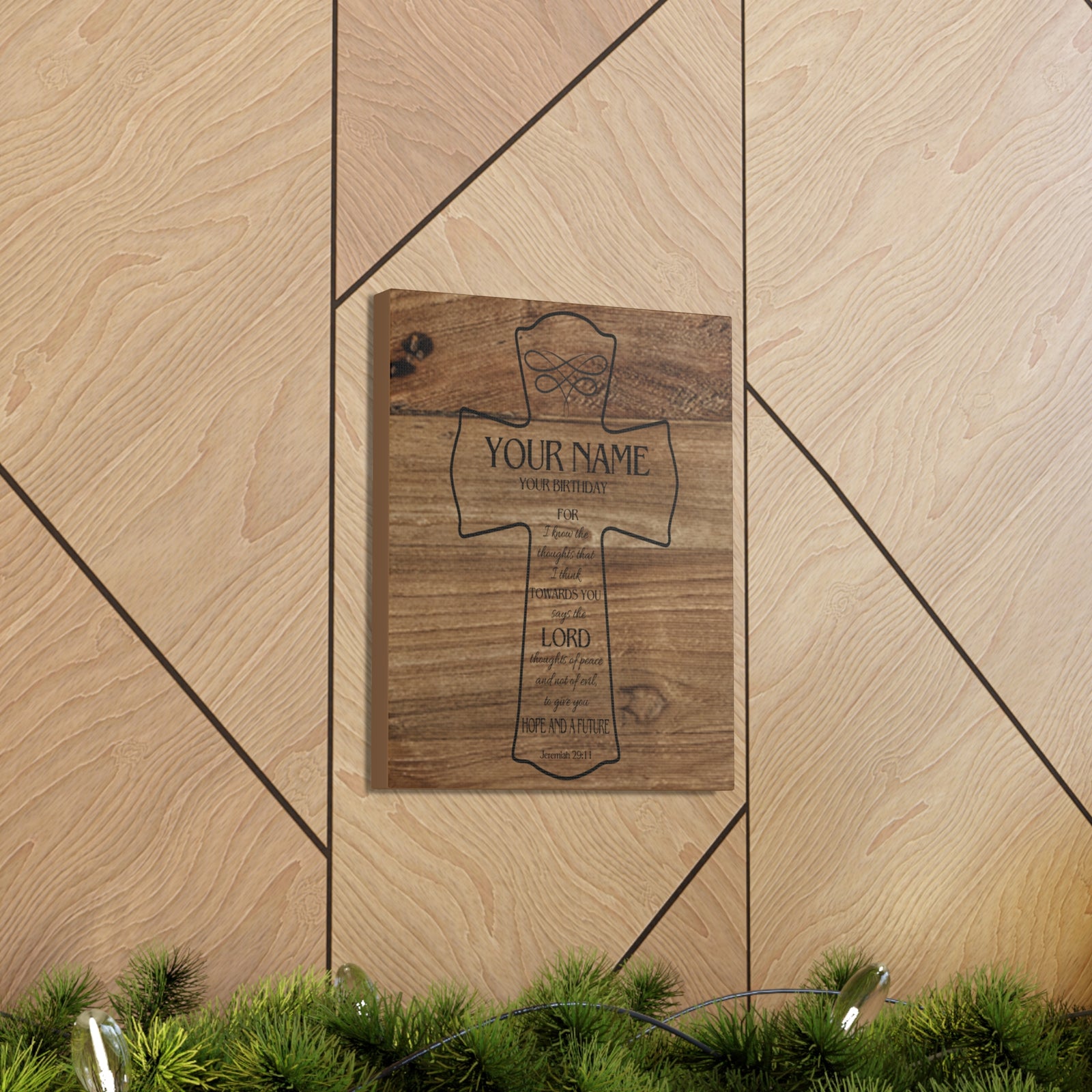 Scripture Walls Personalized Hope and a Future Jeremiah 29:11 Bible Chapter Canvas Christian Wall Art Ready to Hang-Express Your Love Gifts