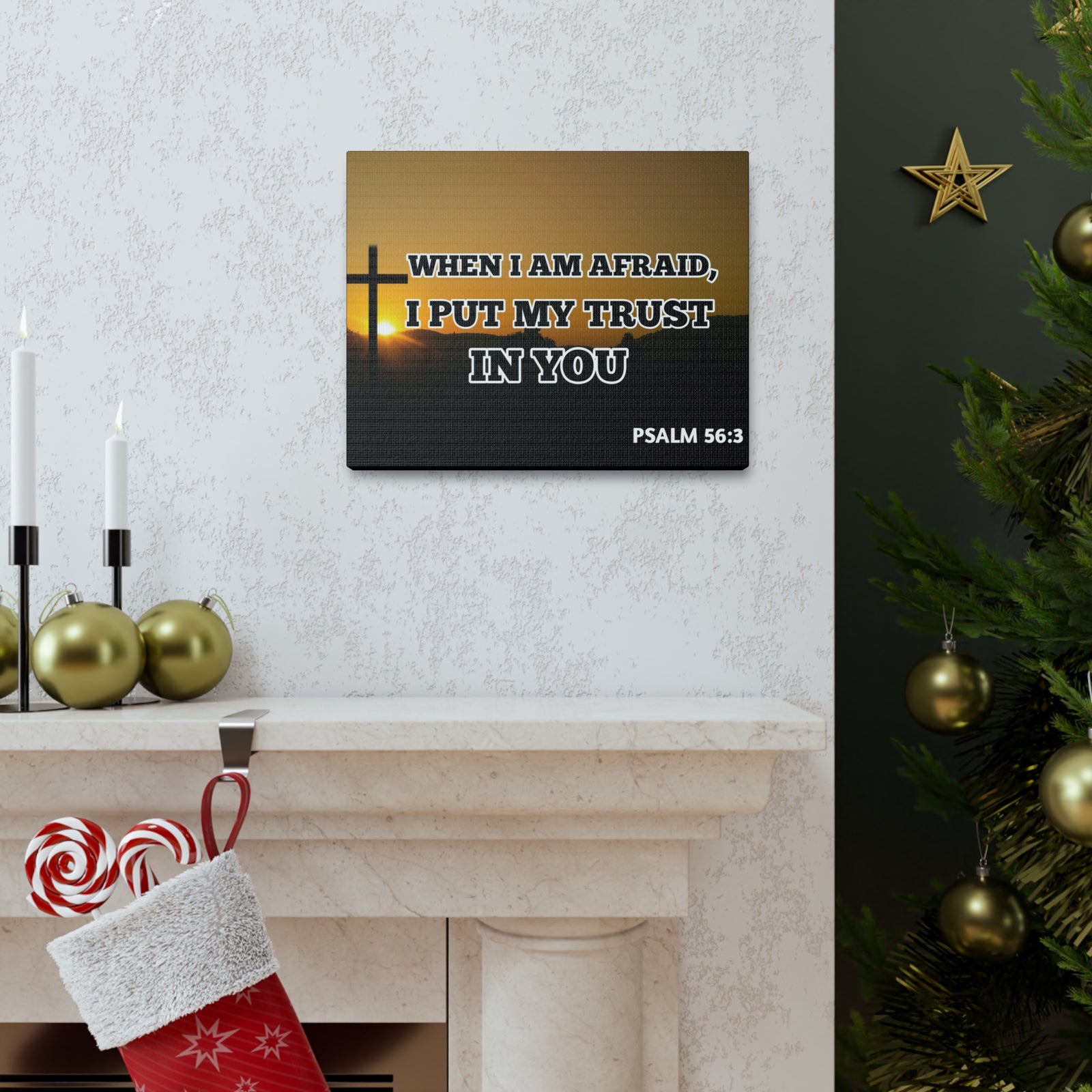 Scripture Walls My Trust In You Psalm 56:3 Bible Verse Canvas Christian Wall Art Ready to Hang-Express Your Love Gifts