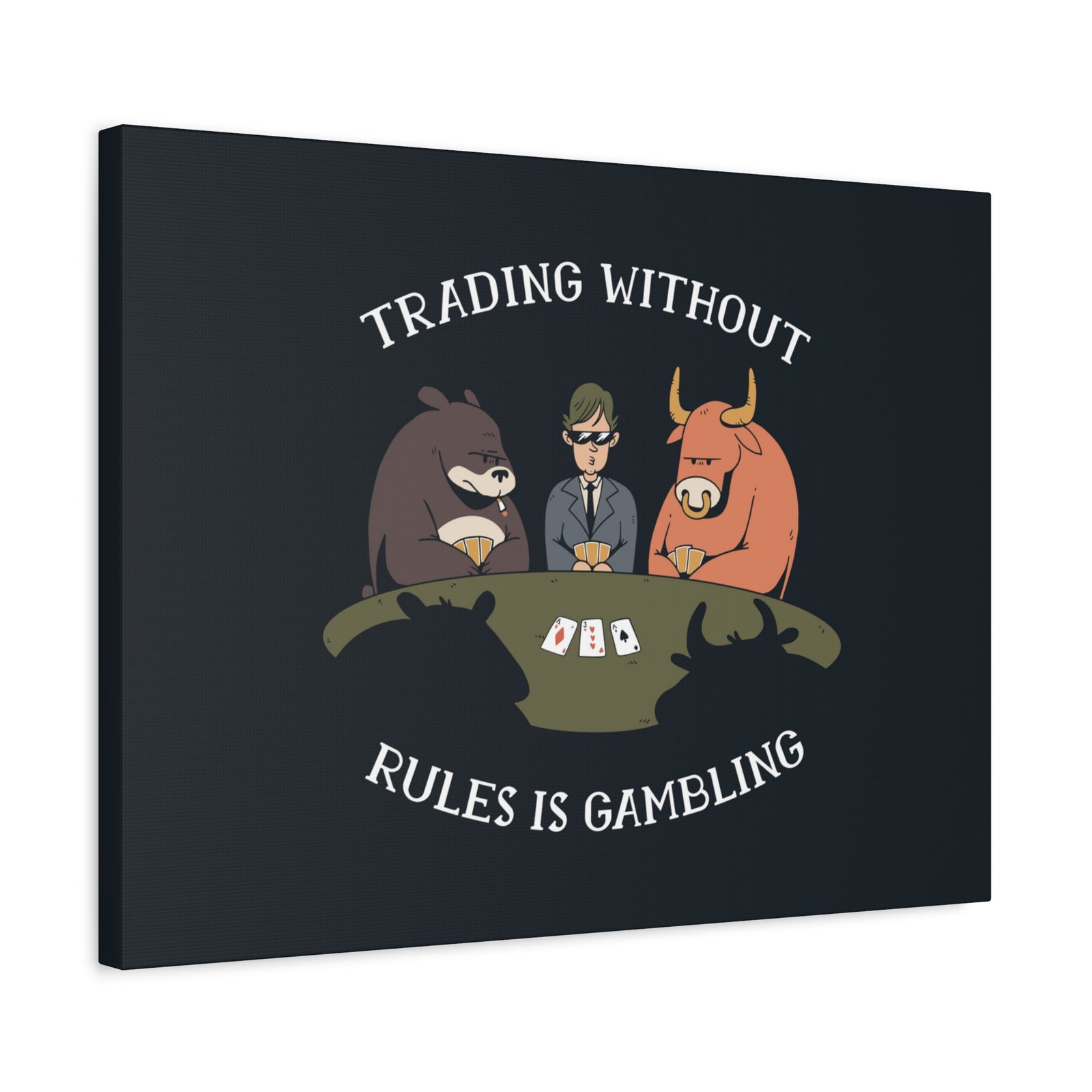 Scripture Canvas Trading Without Rules Is Gambling Christian Wall Art Bible Verse Print Ready to Hang-Express Your Love Gifts