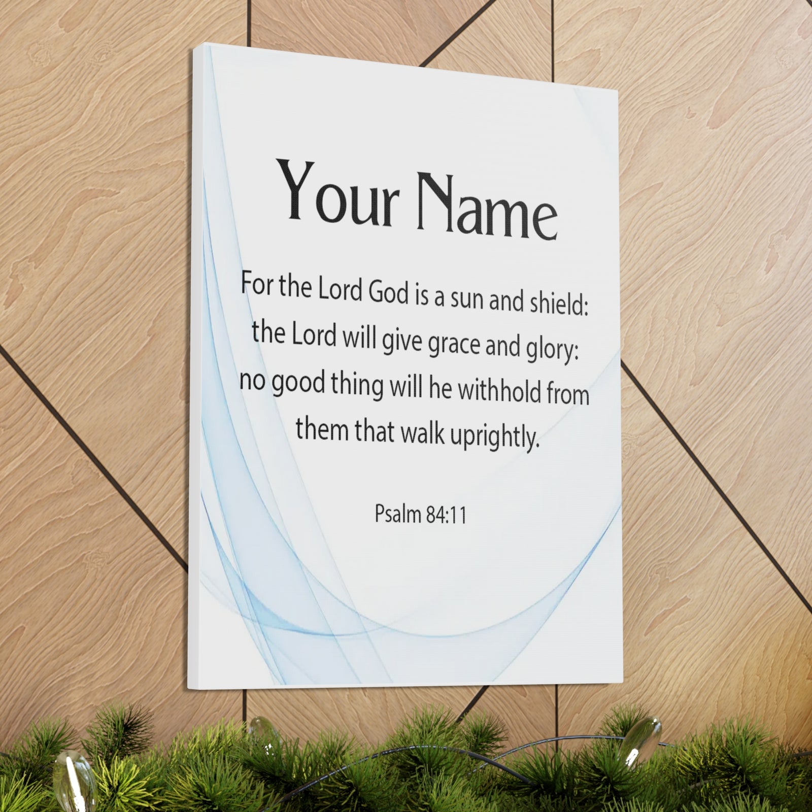 Scripture Walls Personalized Psalm 84:11 Bible Chapter Canvas Christian Wall Art Ready to Hang-Express Your Love Gifts