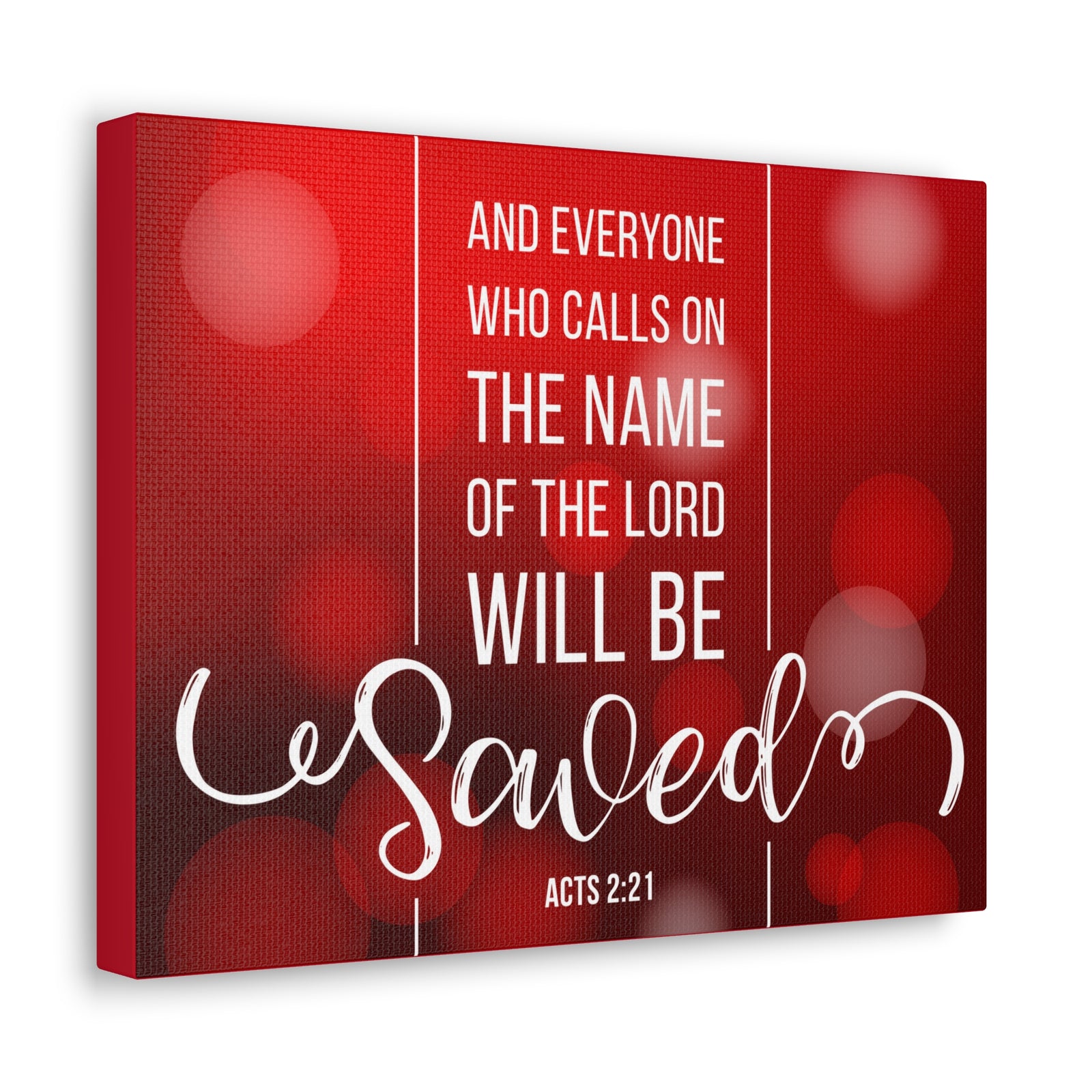Scripture Canvas And Everyone Who Calls On Acts 2:21 Christian Wall Art Bible Verse Print Ready To Hang-Express Your Love Gifts