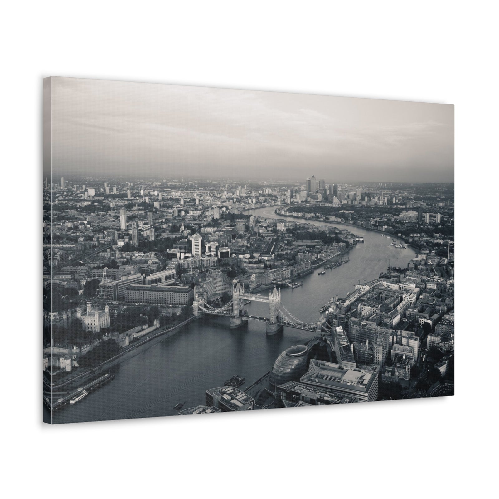 London Black And White Skyline Canvas Artwork High-Quality Breathtaking Stunning Cityscape for Home Decor Ready to Hang-Express Your Love Gifts