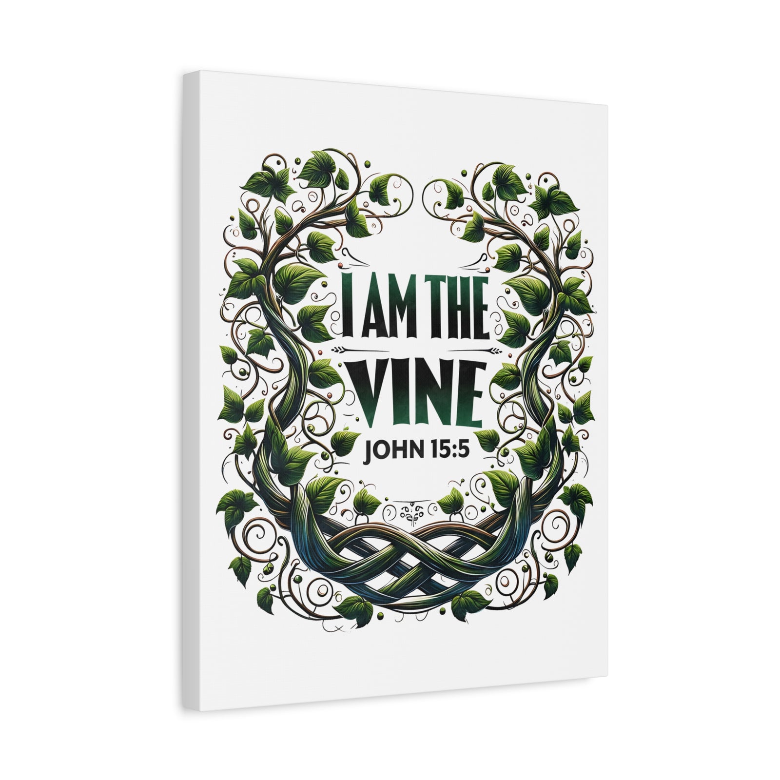 Scripture Walls John 15:5 I Am the Vine Bible Verse Canvas Christian Wall Art Ready to Hang Unframed-Express Your Love Gifts
