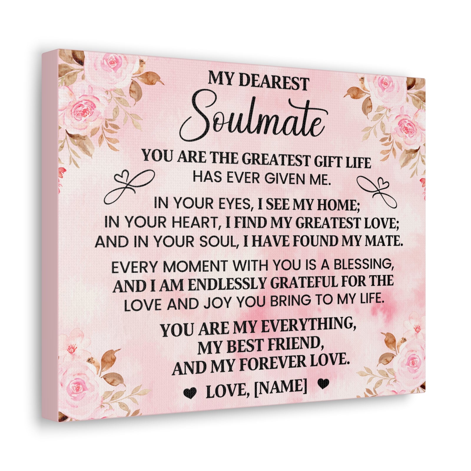 Personalized You Are The Greatest Gift Romantic Inspirational Print Ready to Hang Artwork Unframed-Express Your Love Gifts