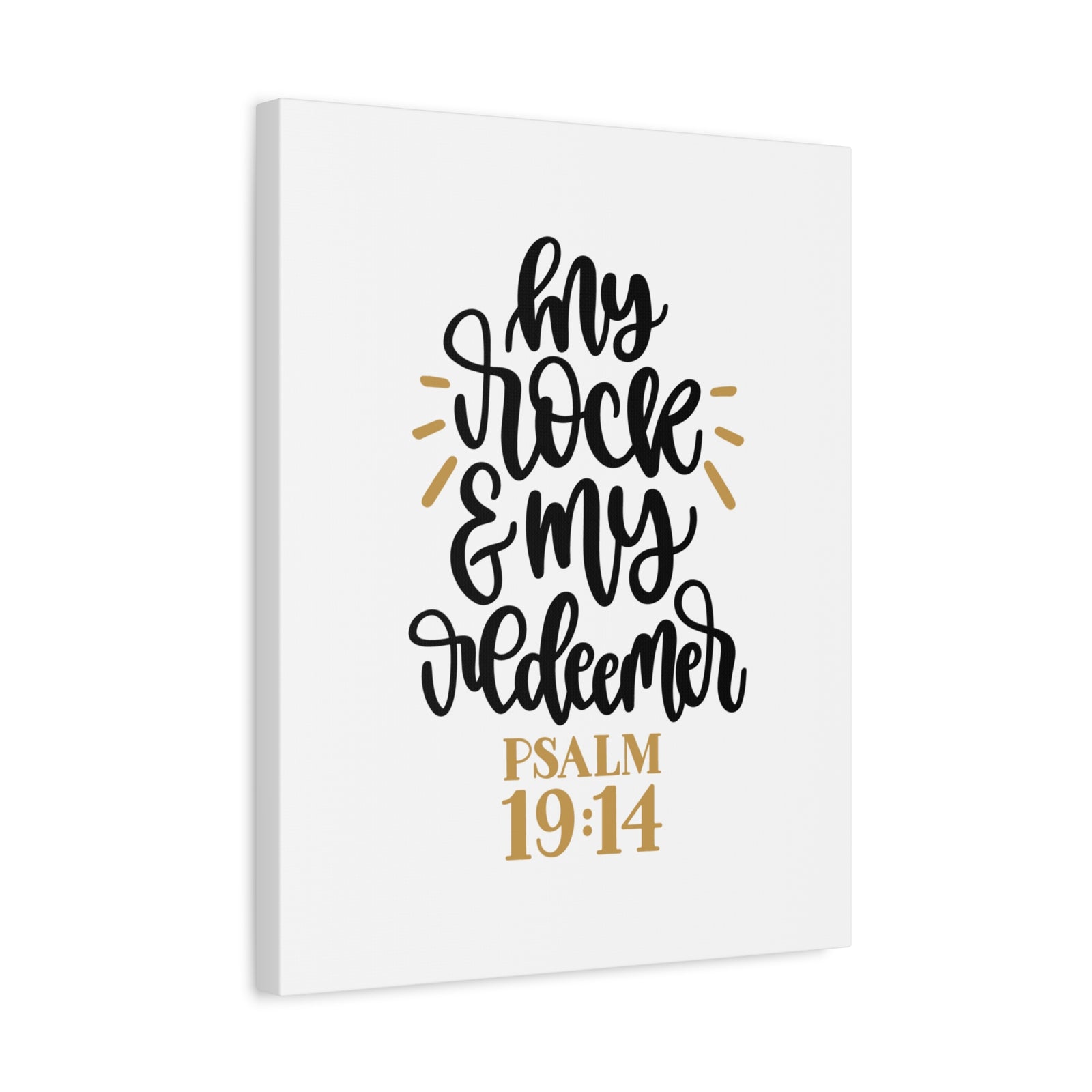 Scripture Canvas Redeemed Psalm 19:14 Christian Wall Art Bible Verse Print Ready to Hang-Express Your Love Gifts