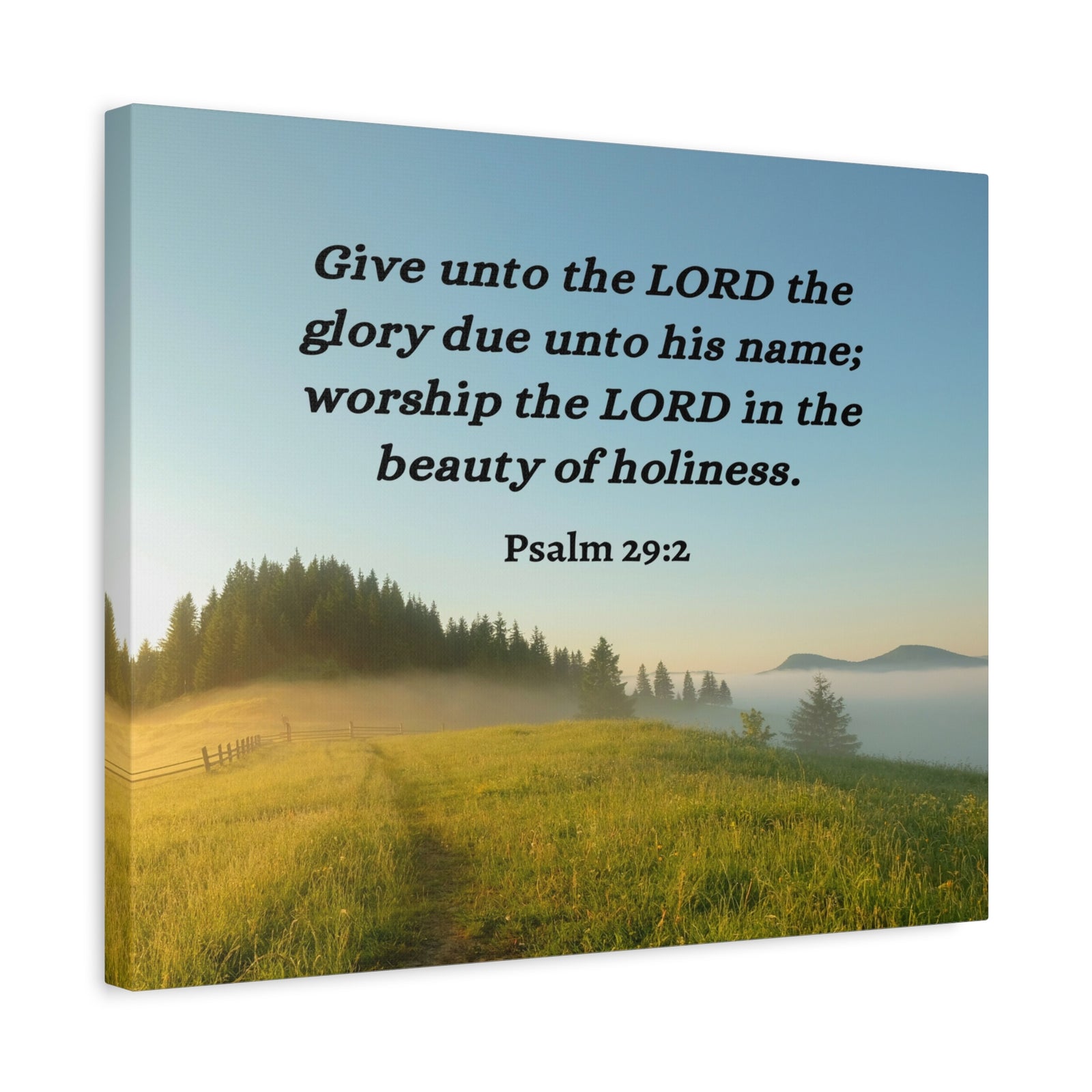Scripture Walls Worship The Lord Psalm 29:2 Bible Verse Canvas Christian Wall Art Ready to Hang-Express Your Love Gifts