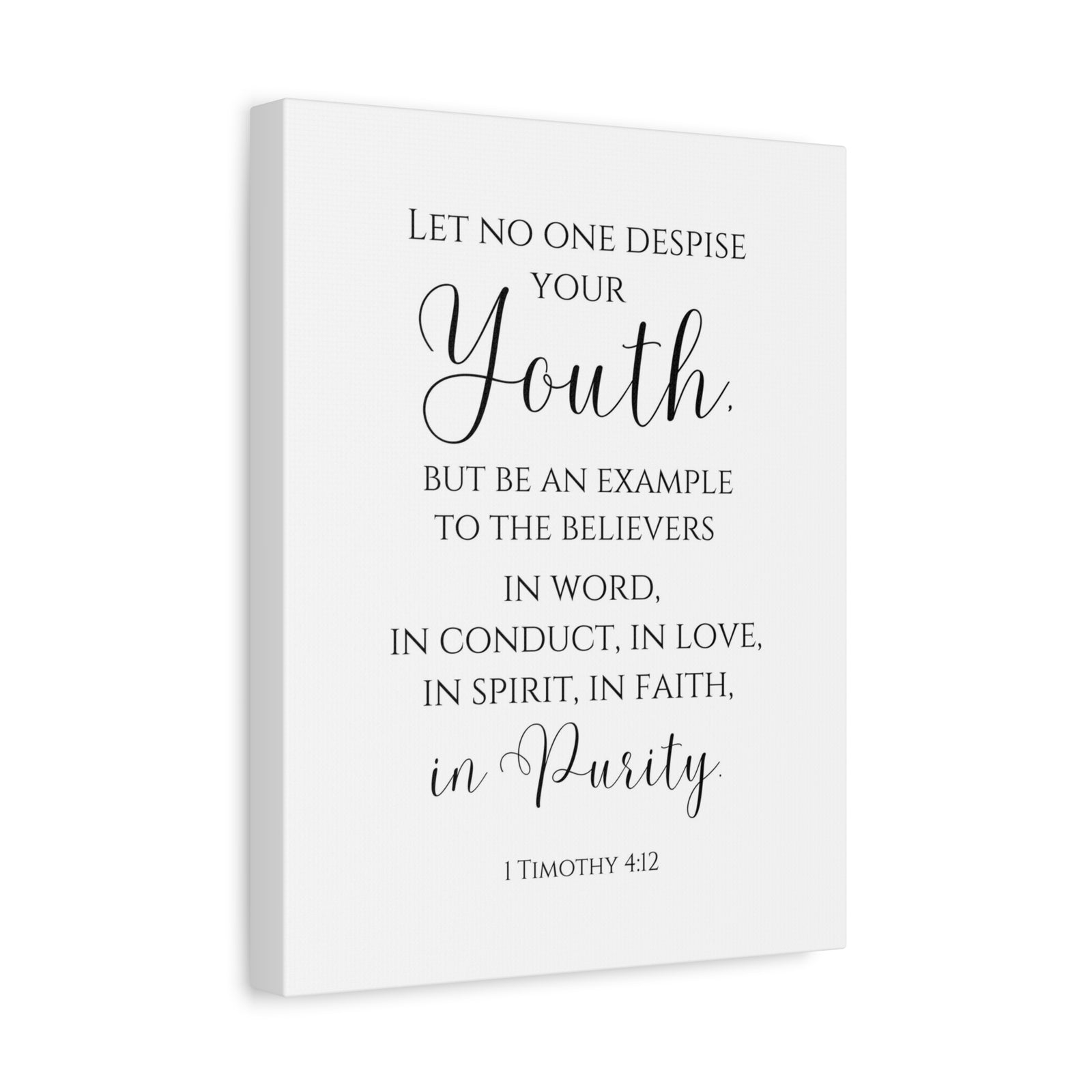 Scripture Walls 1 Timothy 4:12 Be An Example Bible Verse Canvas Christian Wall Art Ready to Hang Unframed-Express Your Love Gifts