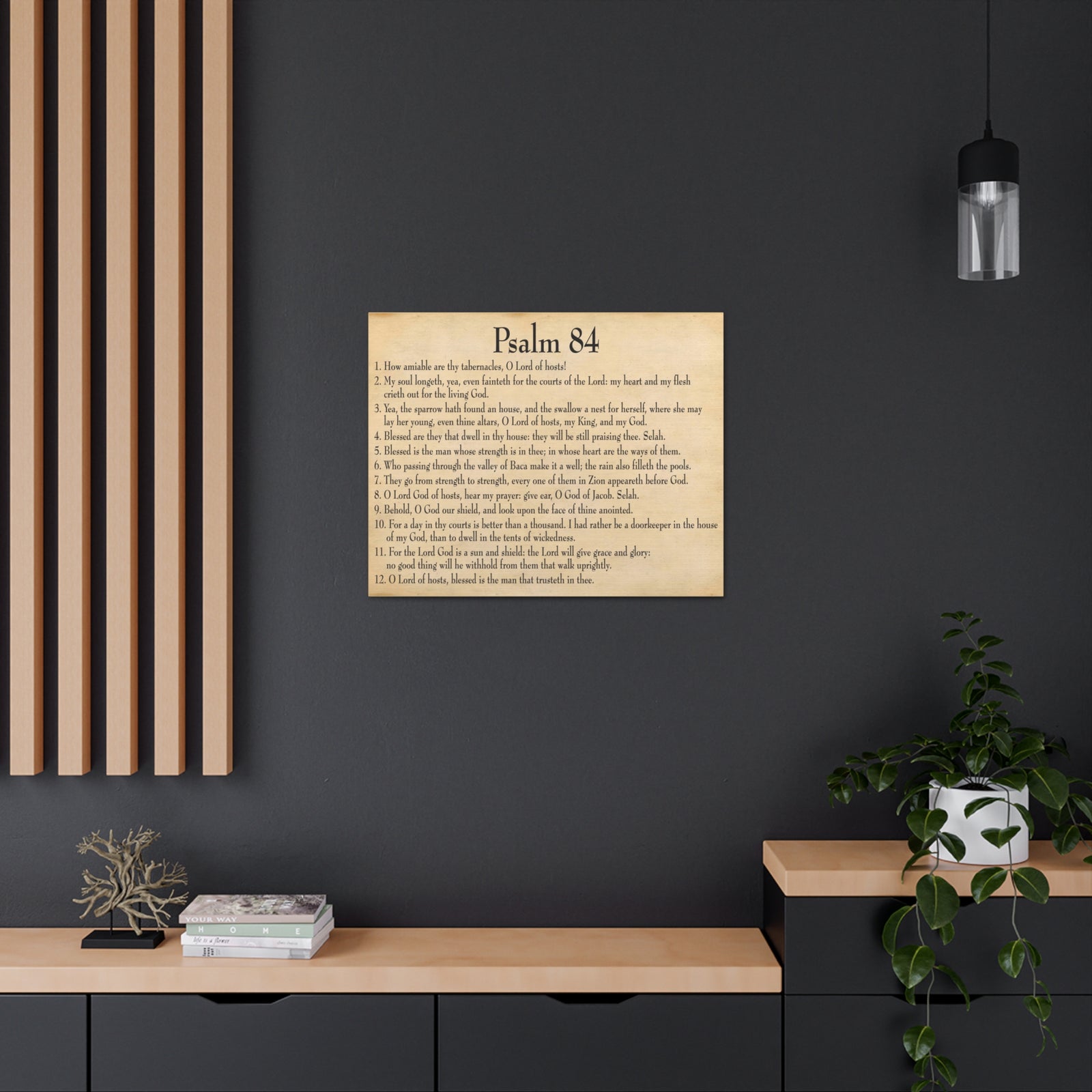 Scripture Walls Dwelling In God's Presence Psalm 84:4 Christian Wall Art Bible Verse Print Ready to Hang-Express Your Love Gifts