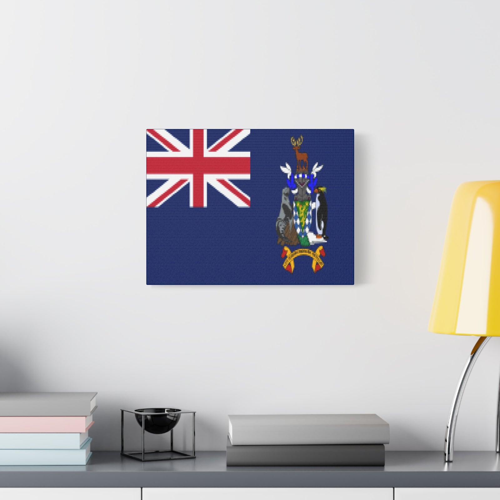 South Georgia Country Flag Canvas Vibrant Wall Art Unframed Home Decor-Express Your Love Gifts