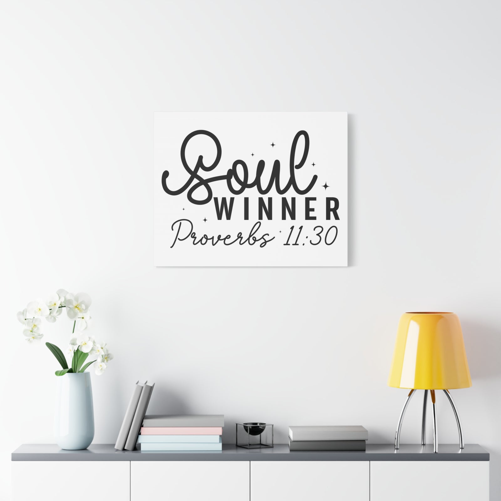 Scripture Walls Proverbs 11:30 Soul Winner Bible Verse Canvas Christian Wall Art Ready to Hang Unframed-Express Your Love Gifts