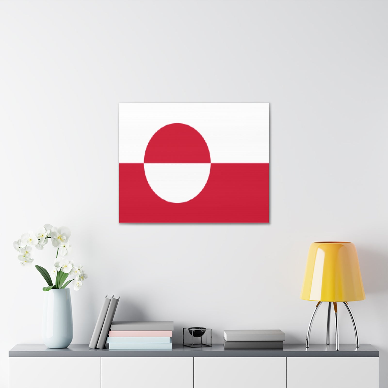 Greenland Country Flag Canvas Vibrant Wall Art Unframed Home Decor-Express Your Love Gifts
