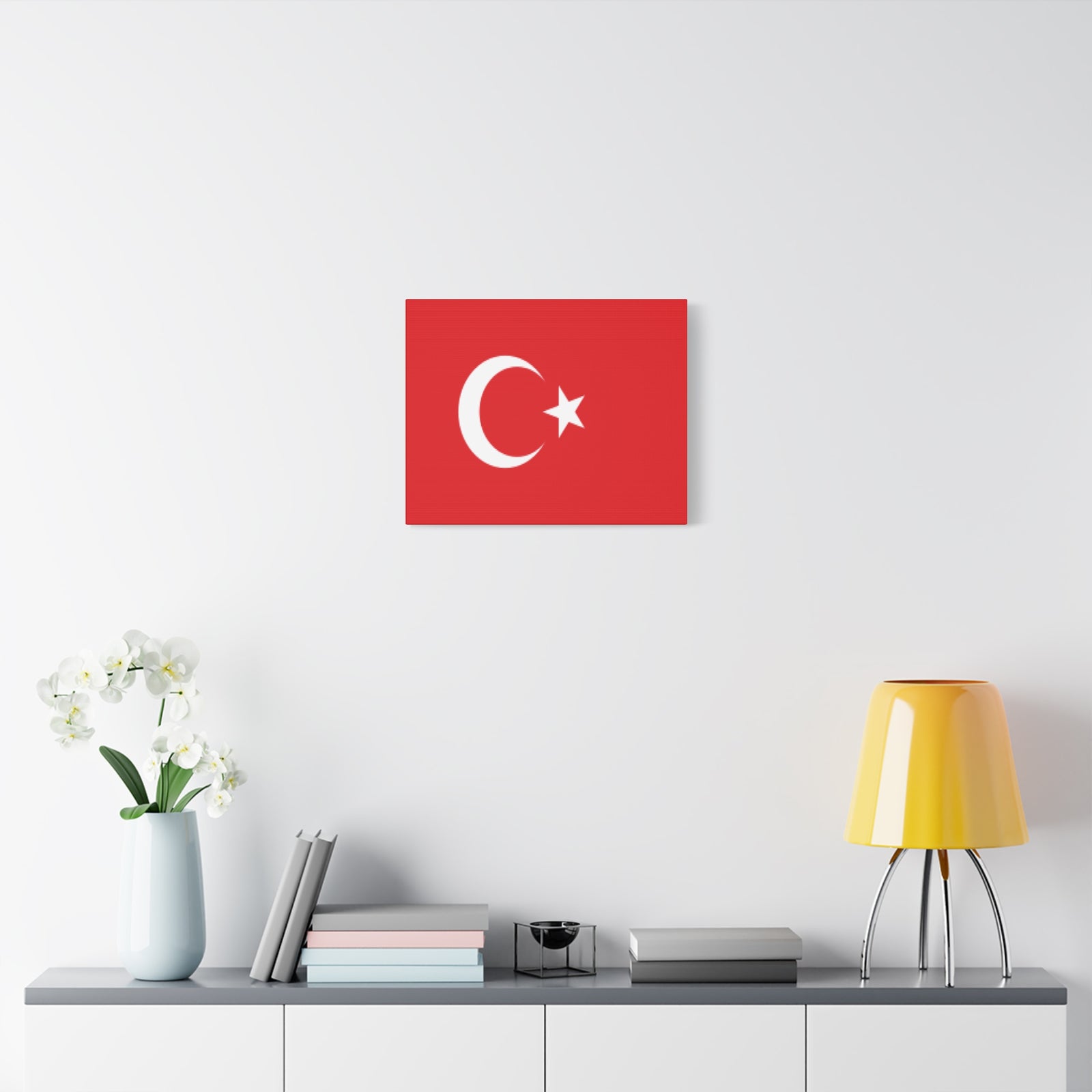 Turkey Country Flag Canvas Vibrant Wall Art Unframed Home Decor-Express Your Love Gifts