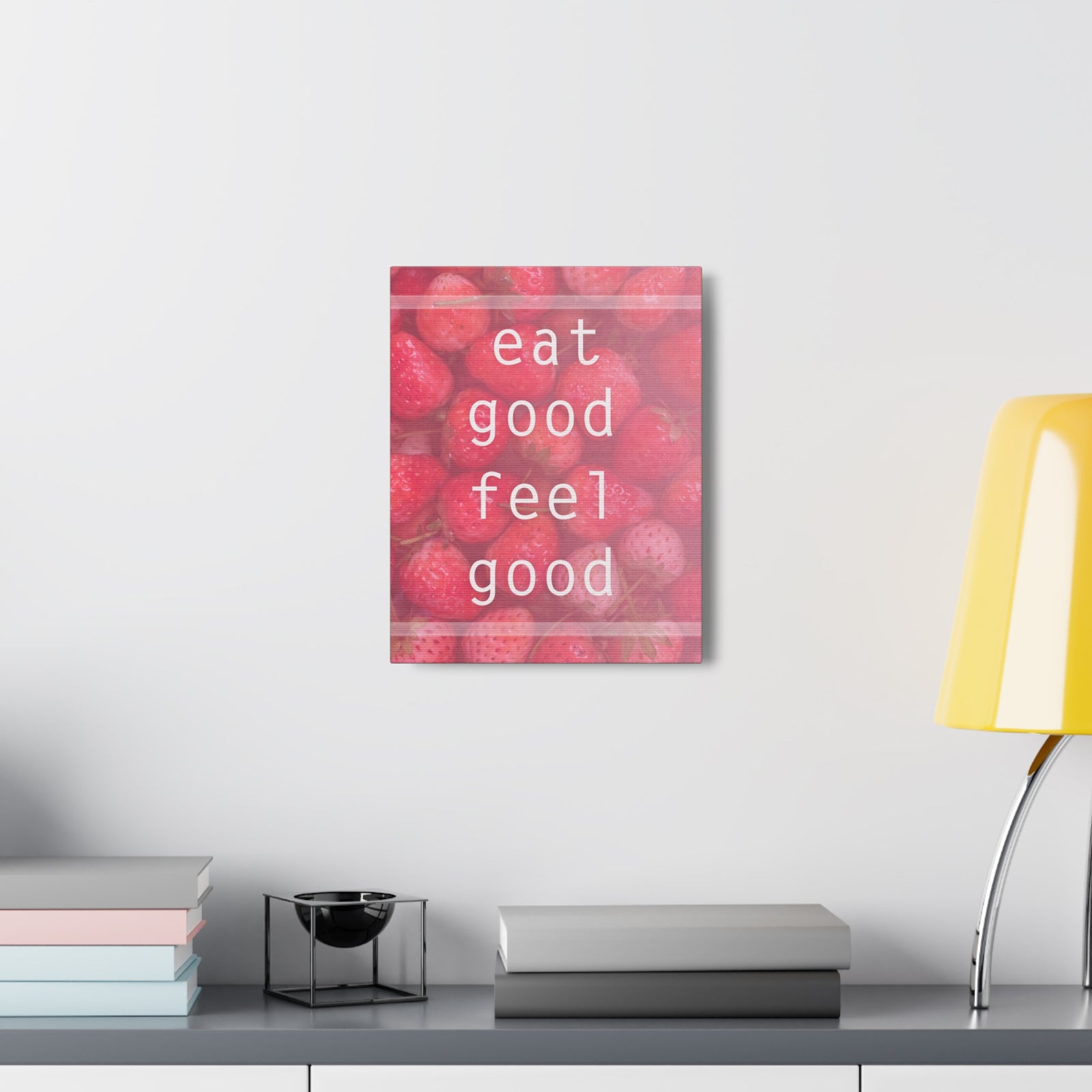 Inspirational Quote Canvas Eat Good Feel Good Motivational Print Ready to Hang Artwork-Express Your Love Gifts