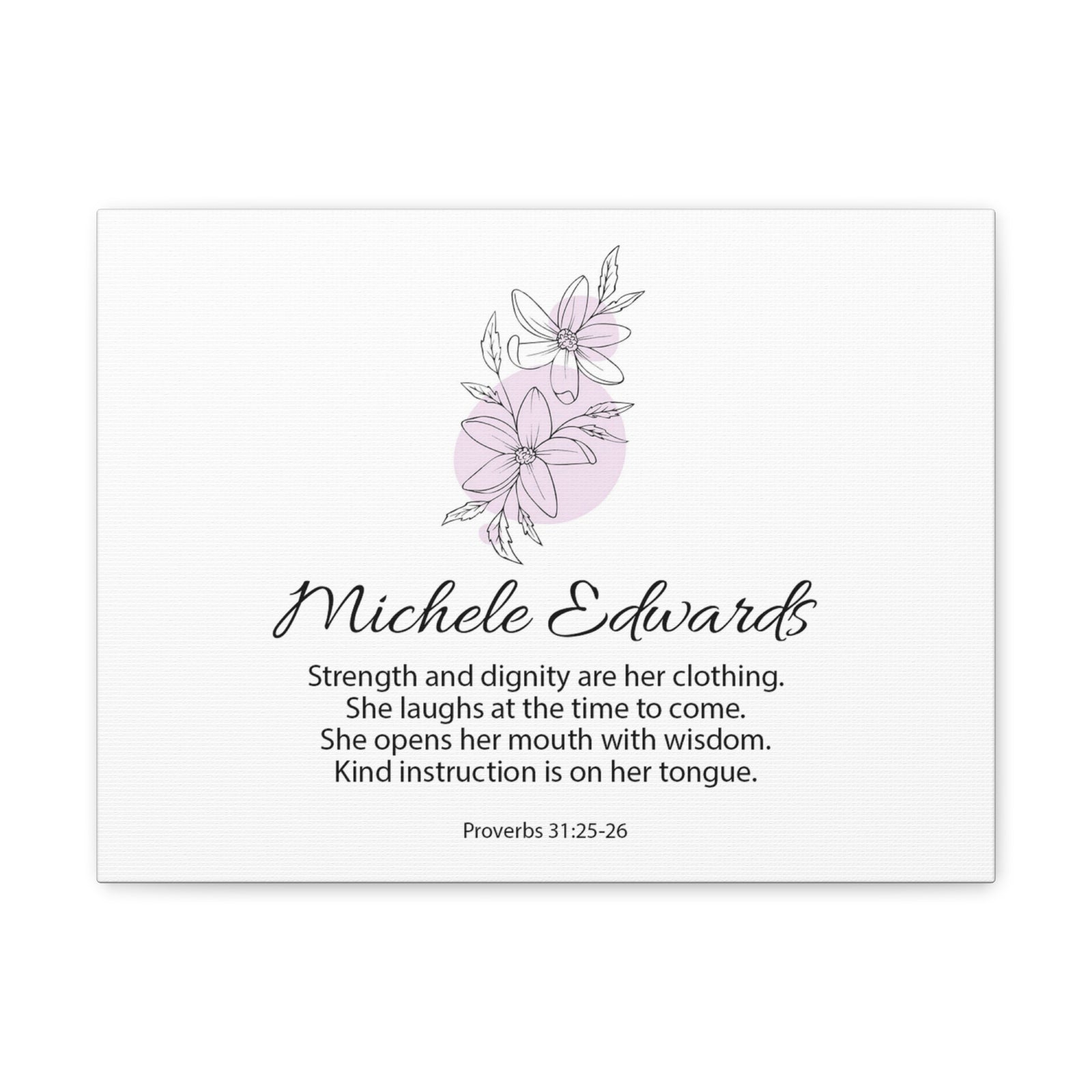 Personalized Proverbs 31:25-26-Express Your Love Gifts