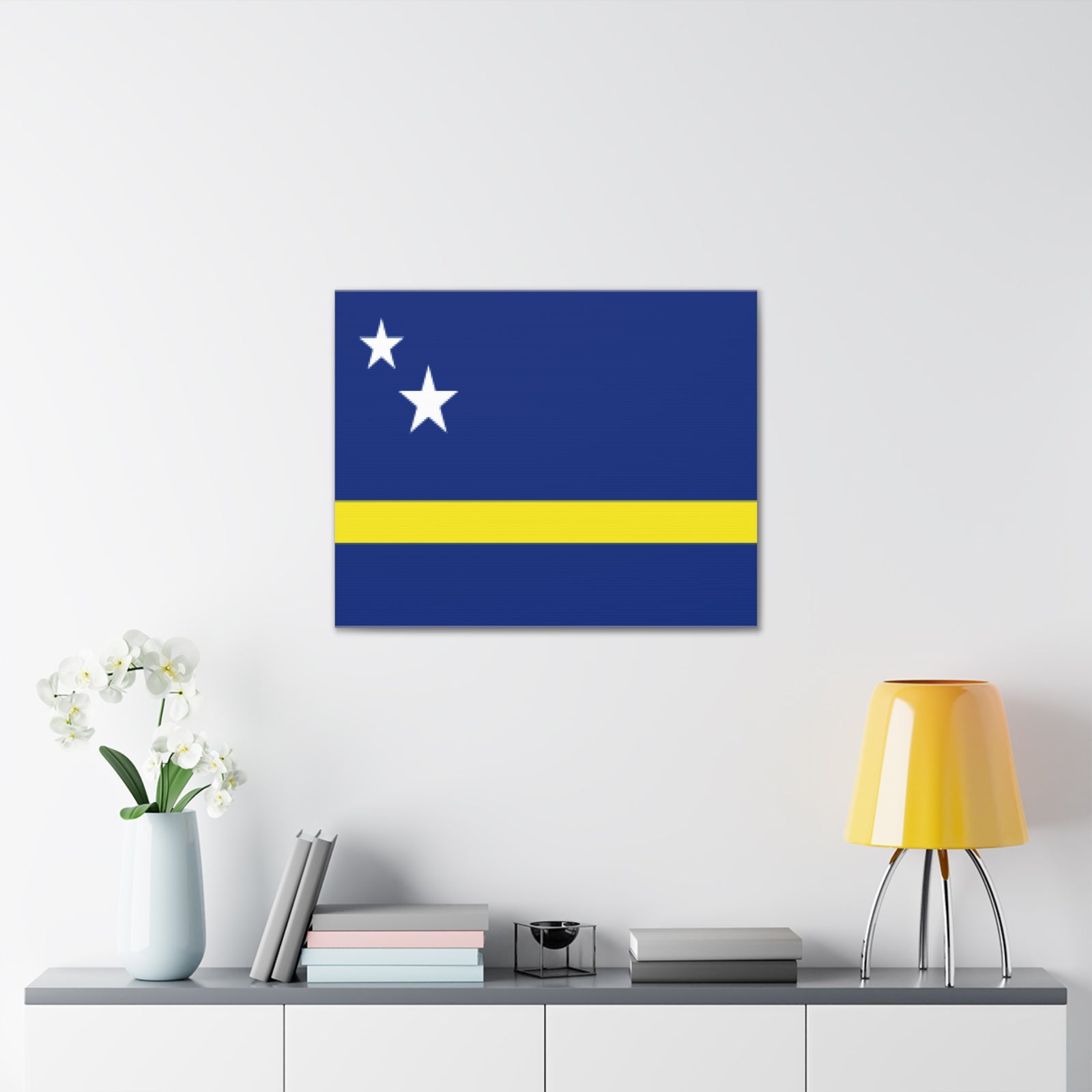 Curacao Country Flag Canvas Vibrant Wall Art Unframed Home Decor-Express Your Love Gifts