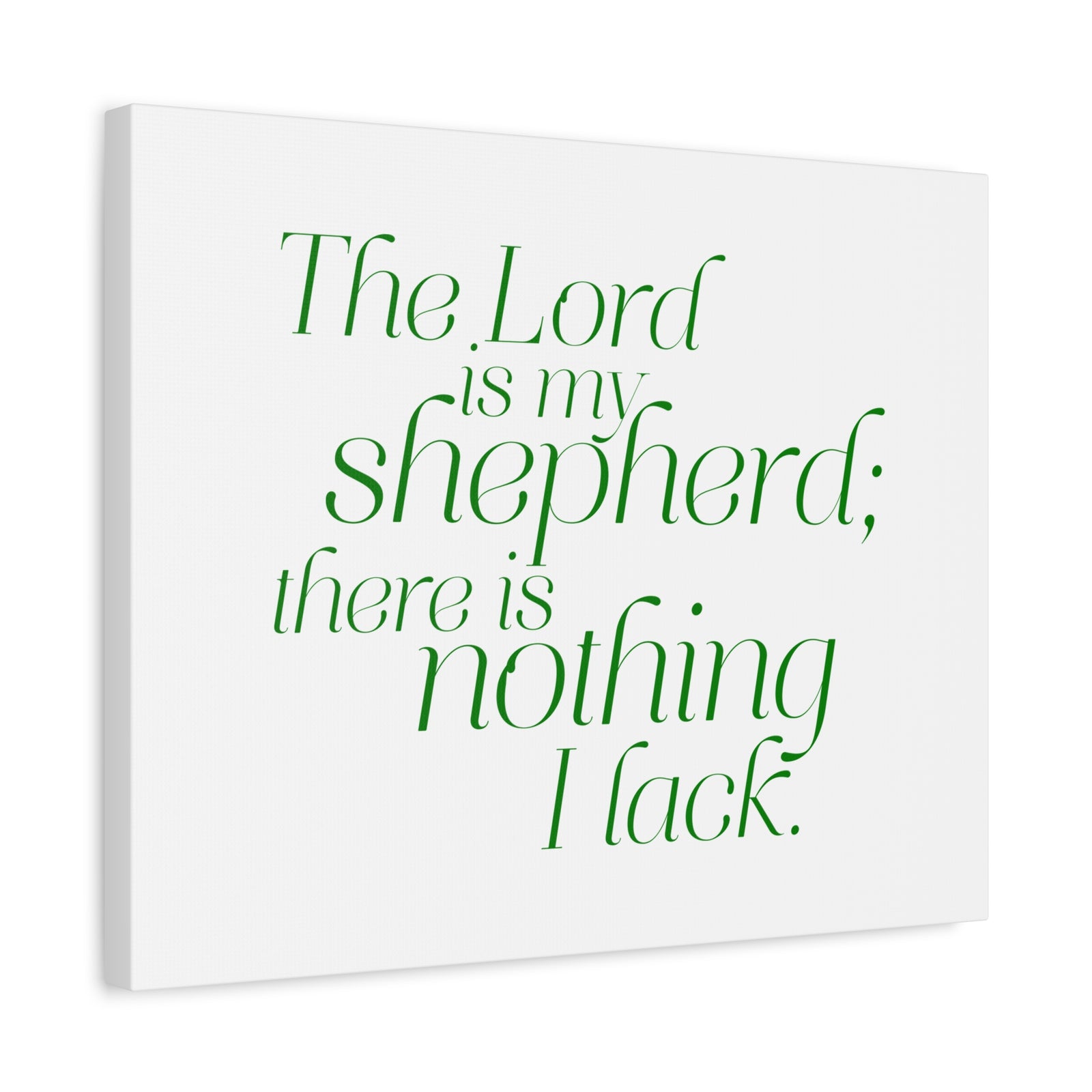 Scripture Walls My Shepherd Green Psalm 23:1 Bible Verse Canvas Christian Wall Art Ready to Hang-Express Your Love Gifts