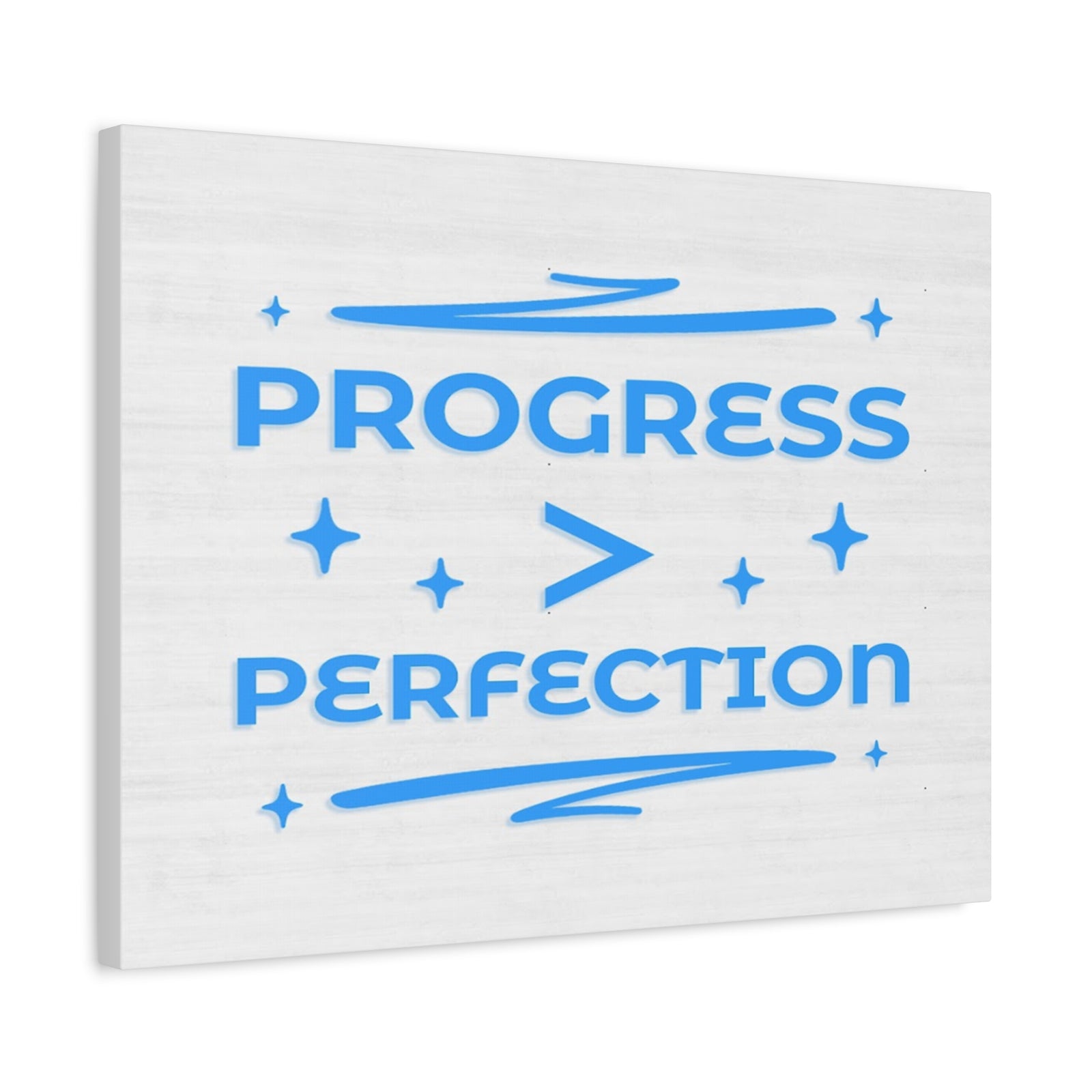 Progress > Perfection Inspirational Motivational Quote Canvas Wall Art for Home Decor Ready-to-Hang-Express Your Love Gifts