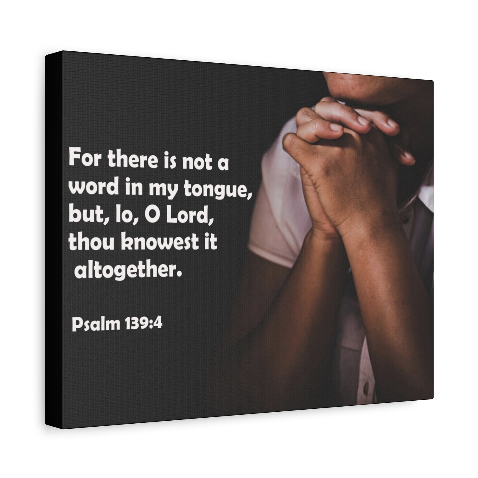 Bible Verse Canvas For There is Not a Word Psalm 139:4 Christian Home Décor Wall Art Scripture Ready to Hang Faith Print-Express Your Love Gifts