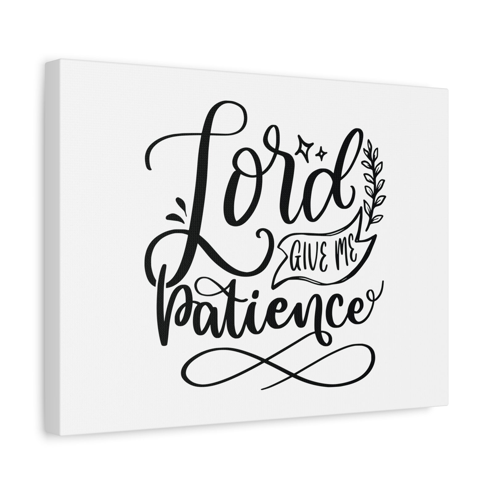 Scripture Canvas Lord Give Me Patience Psalm 37:7 Christian Wall Art Bible Verse Print Ready to Hang-Express Your Love Gifts