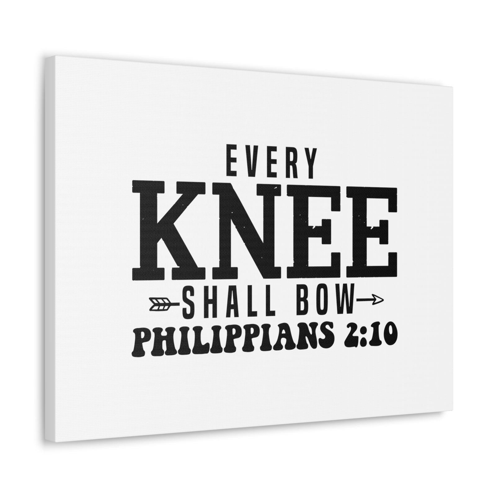 Scripture Walls Philippians 2:10 Every Knee Shall Bow Bible Verse Canvas Christian Wall Art Ready to Hang Unframed-Express Your Love Gifts