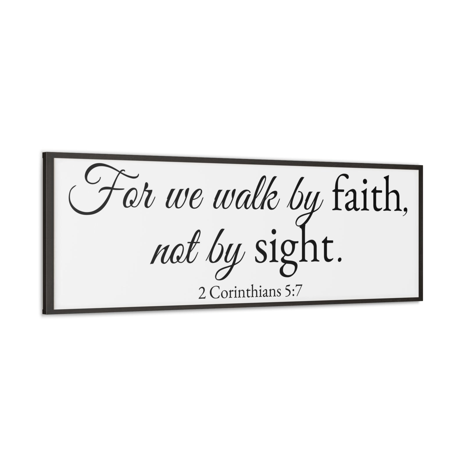 Scripture Walls 2 Corinthians 5:7 White Bible Verse Canvas Christian Wall Art Ready to Hang Unframed-Express Your Love Gifts