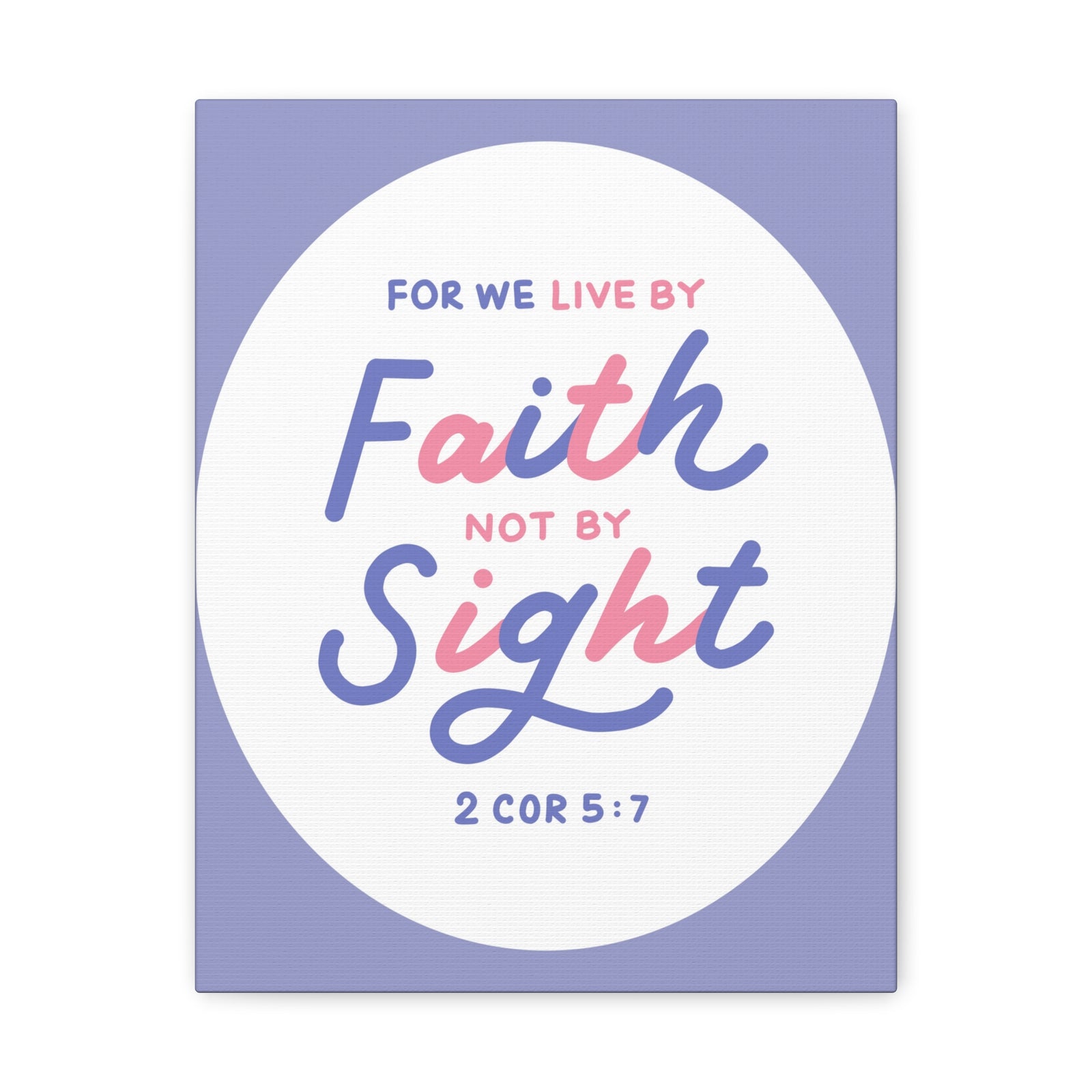Scripture Walls Faith Not By Sight 2 Corinthians 5:7 Bible Verse Canvas Christian Wall Art Ready To Hang-Express Your Love Gifts