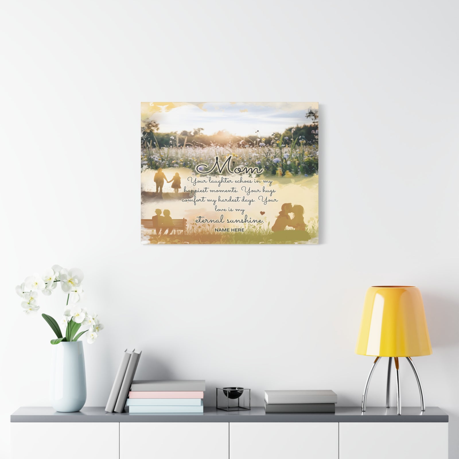 Personalized To Mom Eternal Sunshine Inspirational Quote – Elegant Home Décor-Express Your Love Gifts