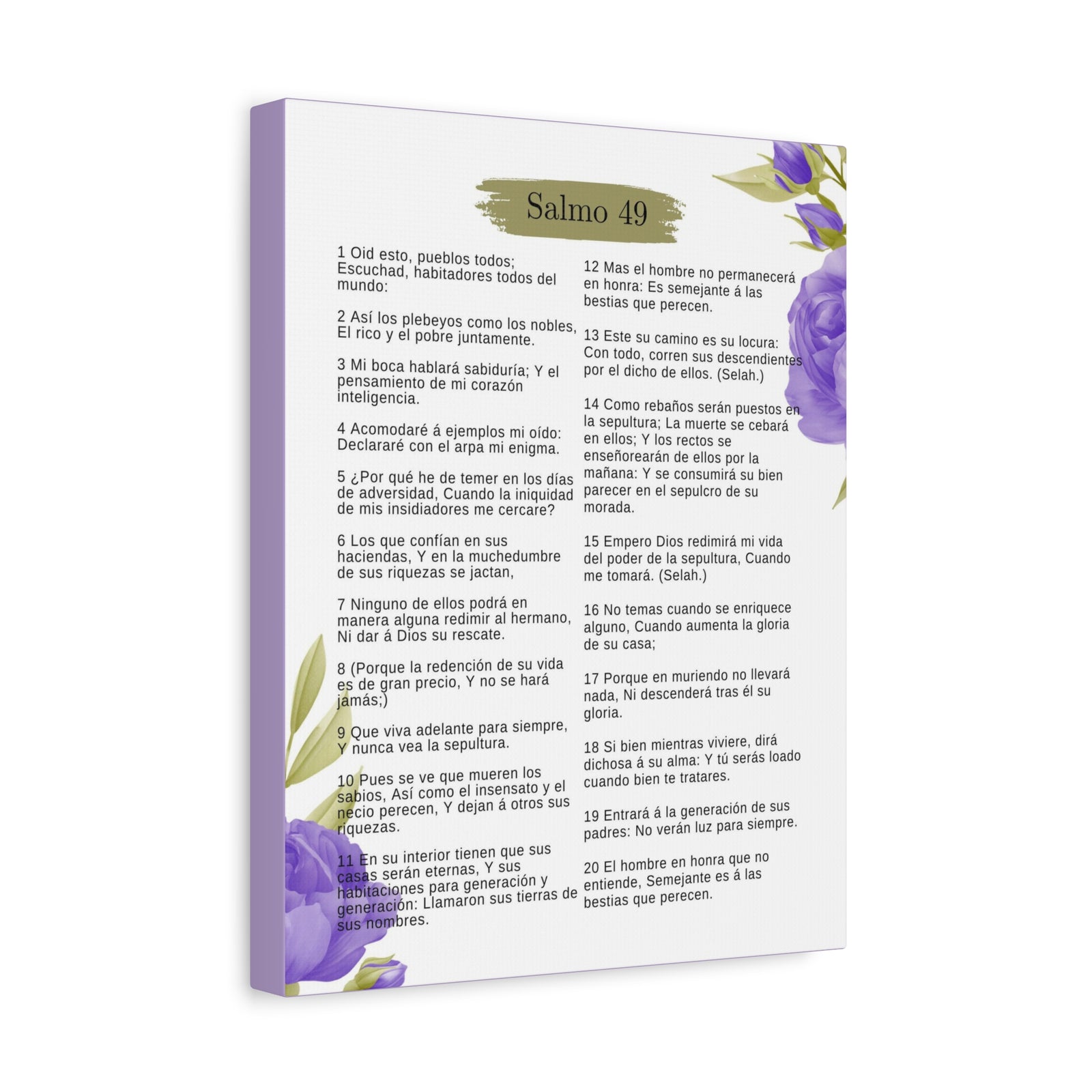 Salmo 49 Impresión De Arte Cristiano en la Pared Lista Para Colgar-Express Your Love Gifts