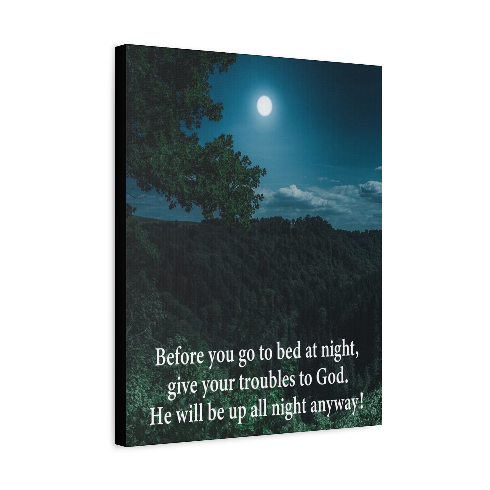 Scripture Walls God Has Your Problems Psalm 55:22 Canvas Bible Verse Christian Wall Art Ready to Hang-Express Your Love Gifts