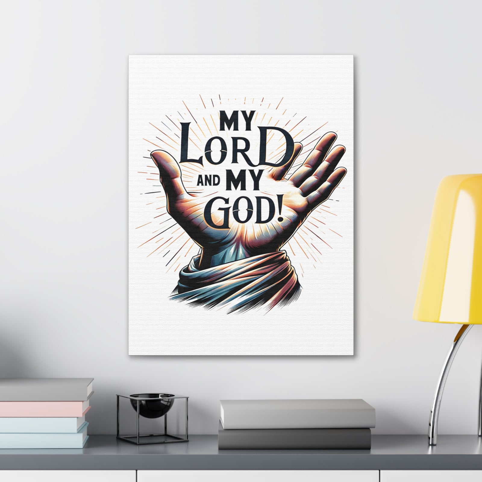 Scripture Walls John 20:28 My Lord and My God! Bible Verse Canvas Christian Wall Art Ready to Hang Unframed-Express Your Love Gifts