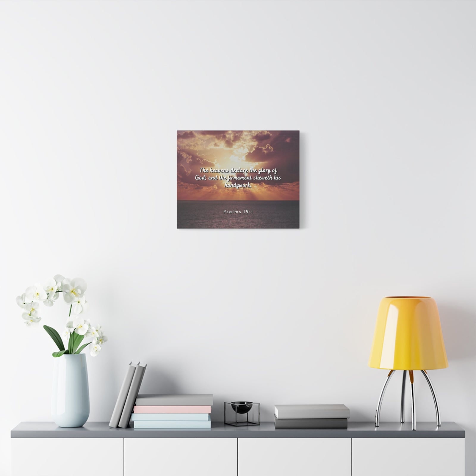Scripture Canvas Glory Of God Psalms 19:1 Christian Wall Art Bible Verse Print Ready to Hang-Express Your Love Gifts