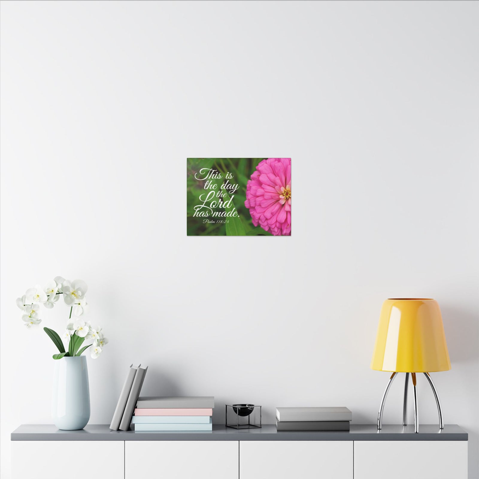 Scripture Canvas The Lord Has Made Psalm 118:24 Christian Wall Art Bible Verse Print Ready to Hang-Express Your Love Gifts