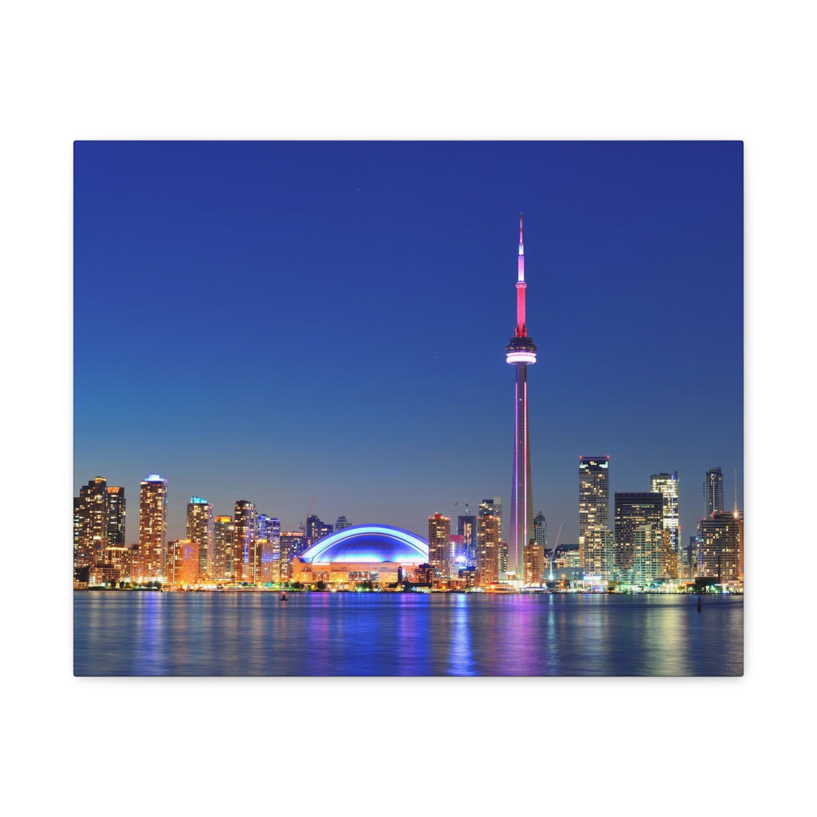 Toronto Night Skyline Canvas Artwork High-Quality Breathtaking Stunning Cityscape for Home Decor Ready to Hang-Express Your Love Gifts