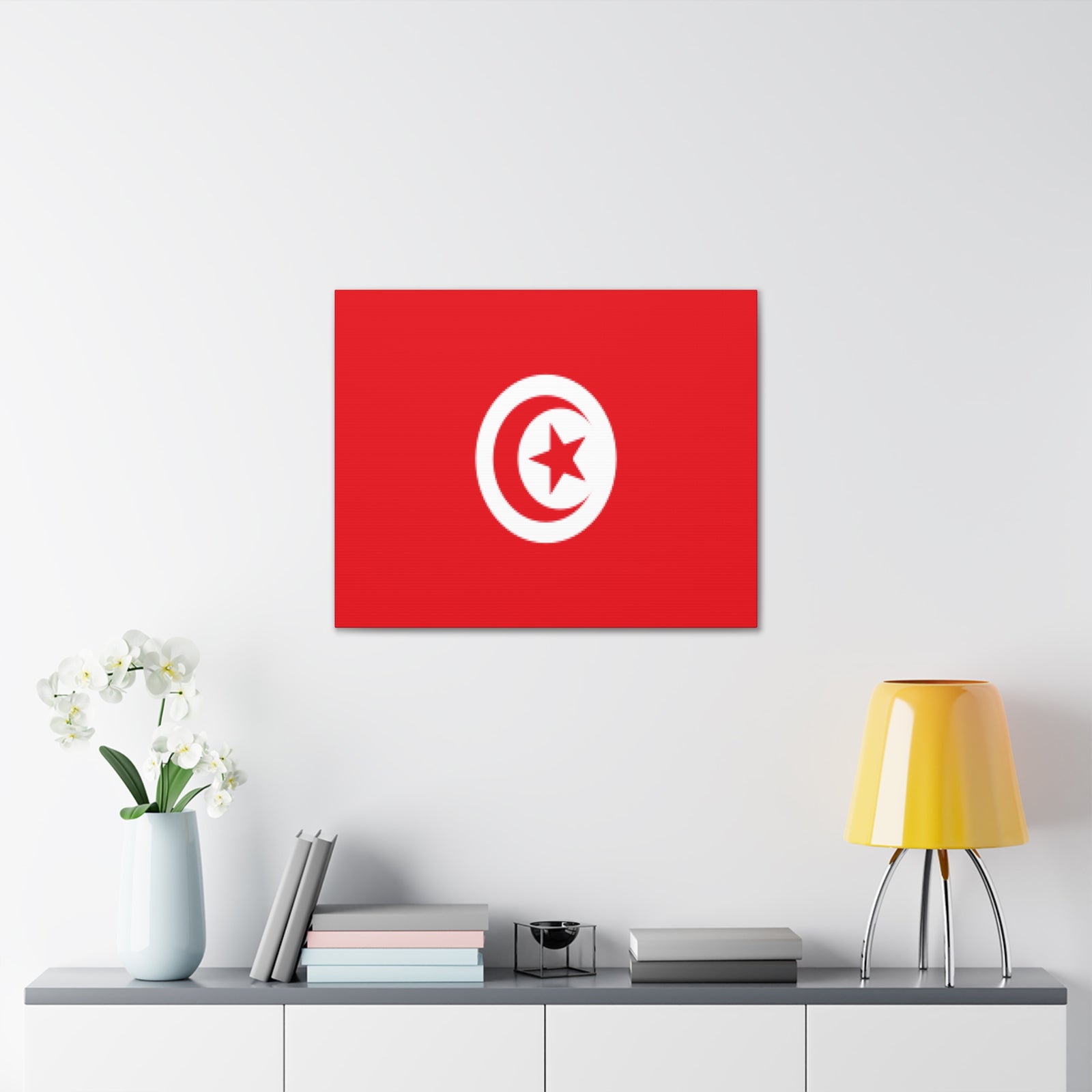 Tunisia Country Flag Canvas Vibrant Wall Art Unframed Home Decor-Express Your Love Gifts