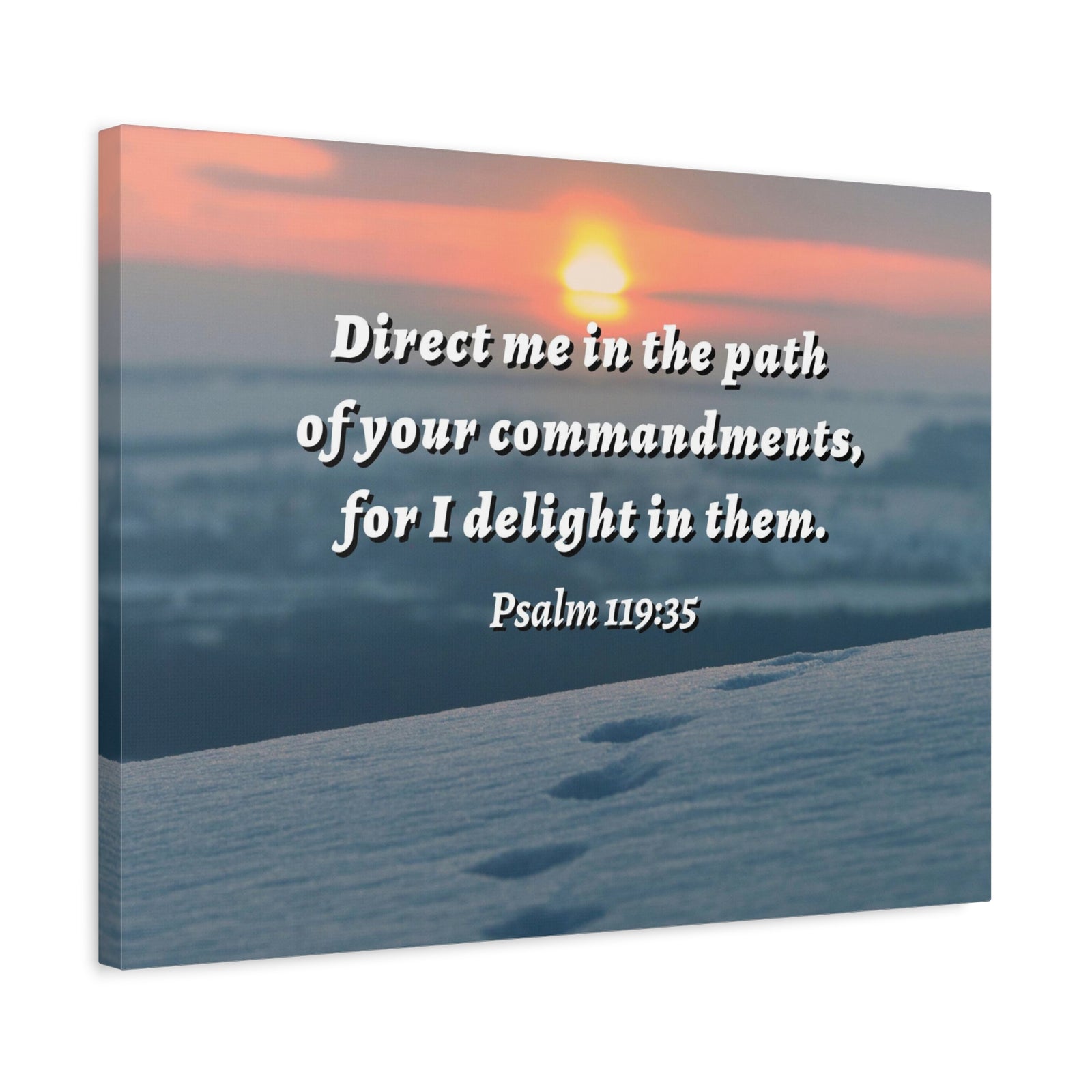 Scripture Walls Direct Me In The Path Psalm 119:35 Bible Verse Canvas Christian Wall Art Ready to Hang-Express Your Love Gifts