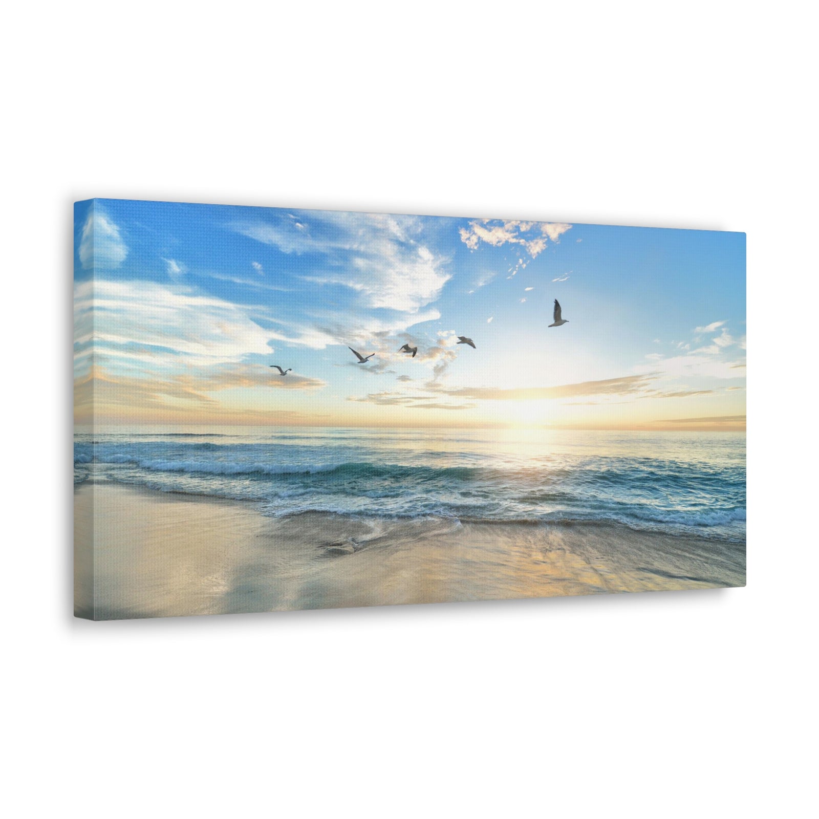 Ocean Flying Birds Ocean Canvas Wall Art for Home Decor Ready-to-Hang-Express Your Love Gifts
