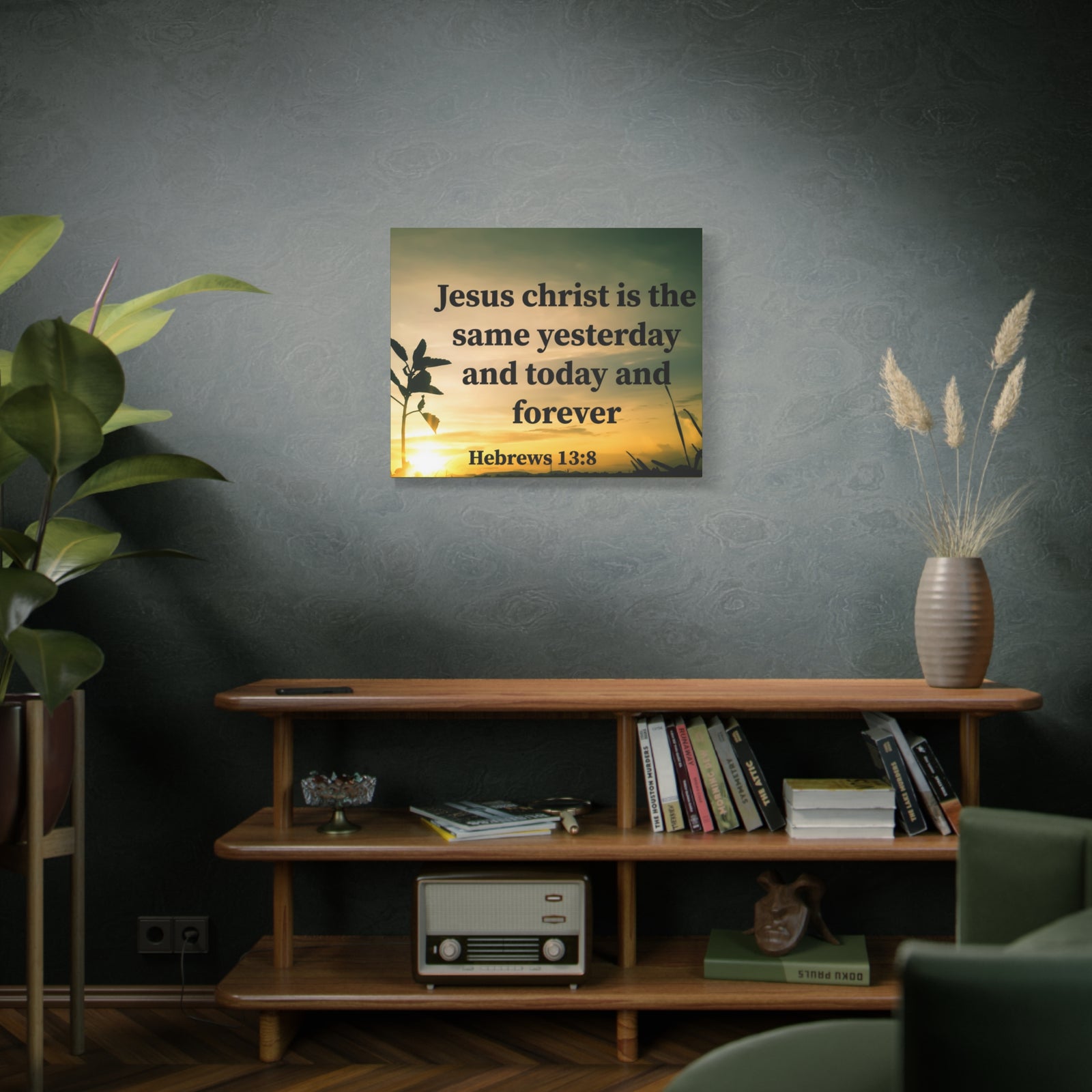Scripture Walls Today And Forever Hebrews 13:8 Bible Verse Canvas Christian Wall Art Ready to Hang