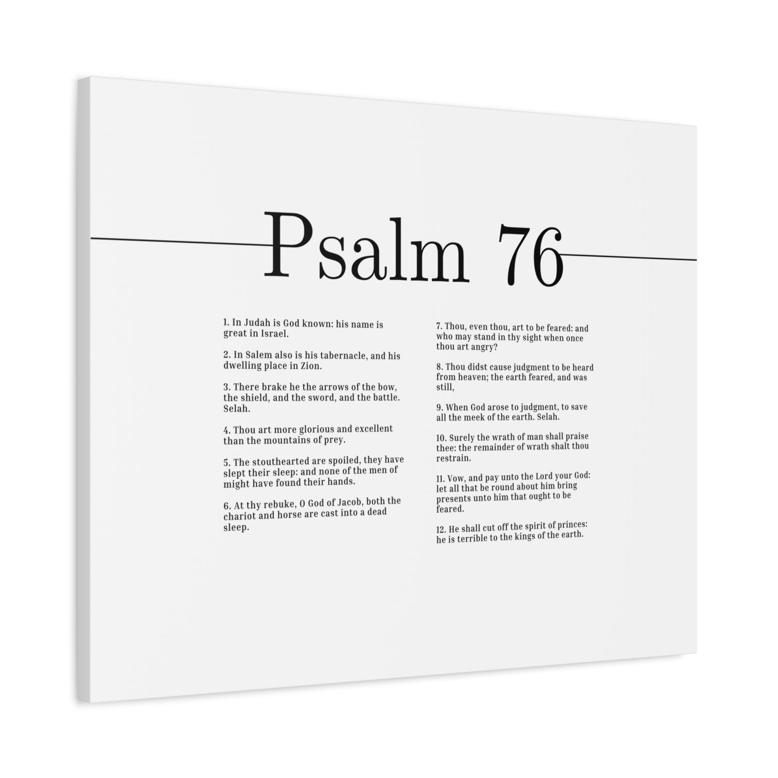 Scripture Canvas Glorious And Excellent Psalm 76 Christian Wall Art Bible Verse Print Ready to Hang-Express Your Love Gifts