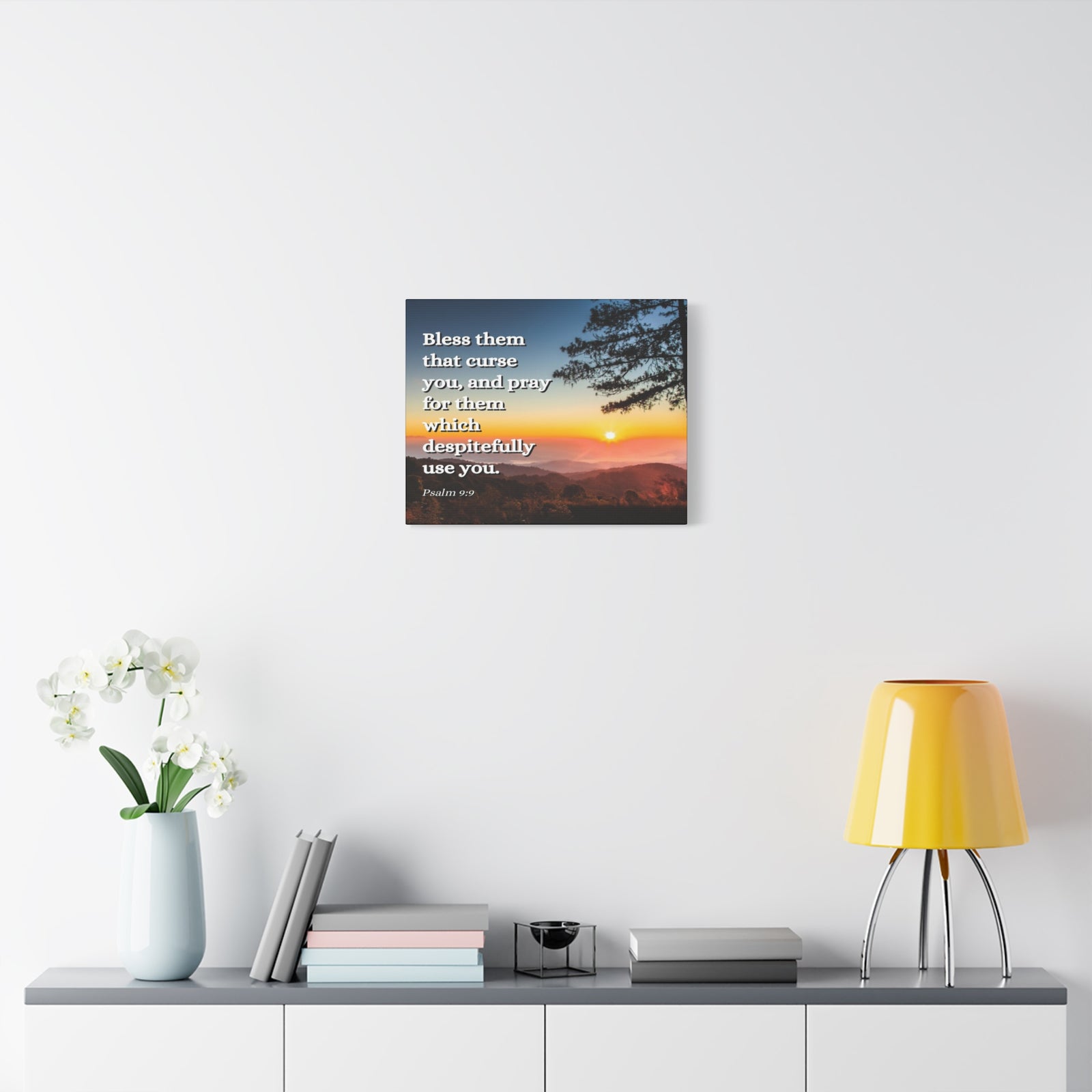 Scripture Canvas Times Of Trouble Psalm 9:9 Christian Wall Art Bible Verse Print Ready to Hang-Express Your Love Gifts