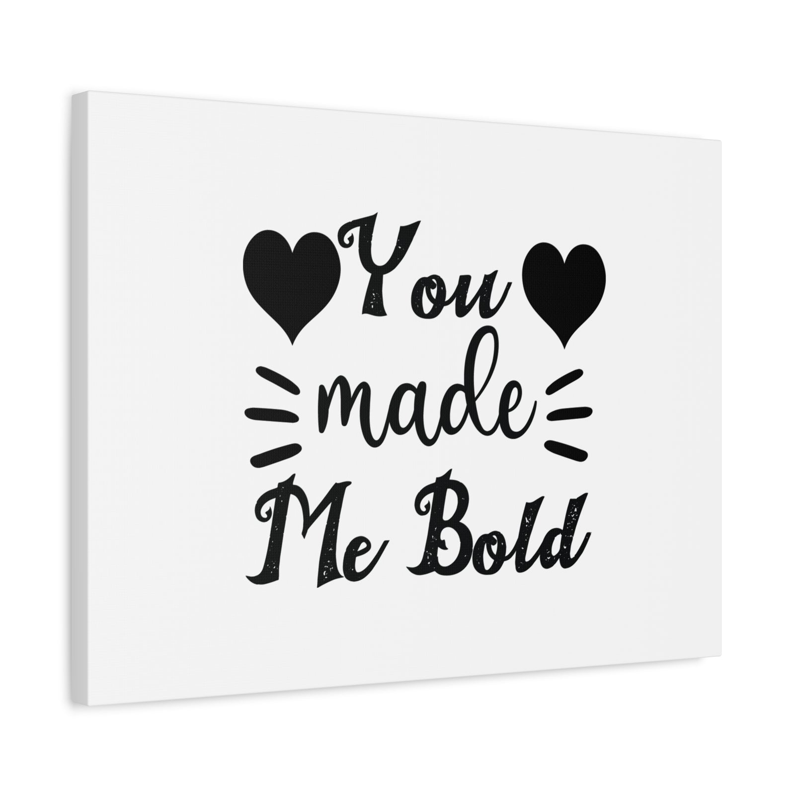 Scripture Canvas You Made Me Bold Psalms 138:3 Cursive Christian Wall Art Bible Verse Print Ready to Hang-Express Your Love Gifts
