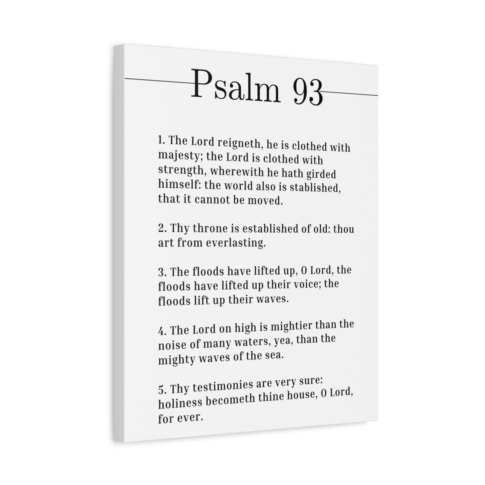 Scripture Canvas The Lord Is Clothed With Strength Psalm 93 Christian Wall Art Bible Verse Print Ready to Hang-Express Your Love Gifts