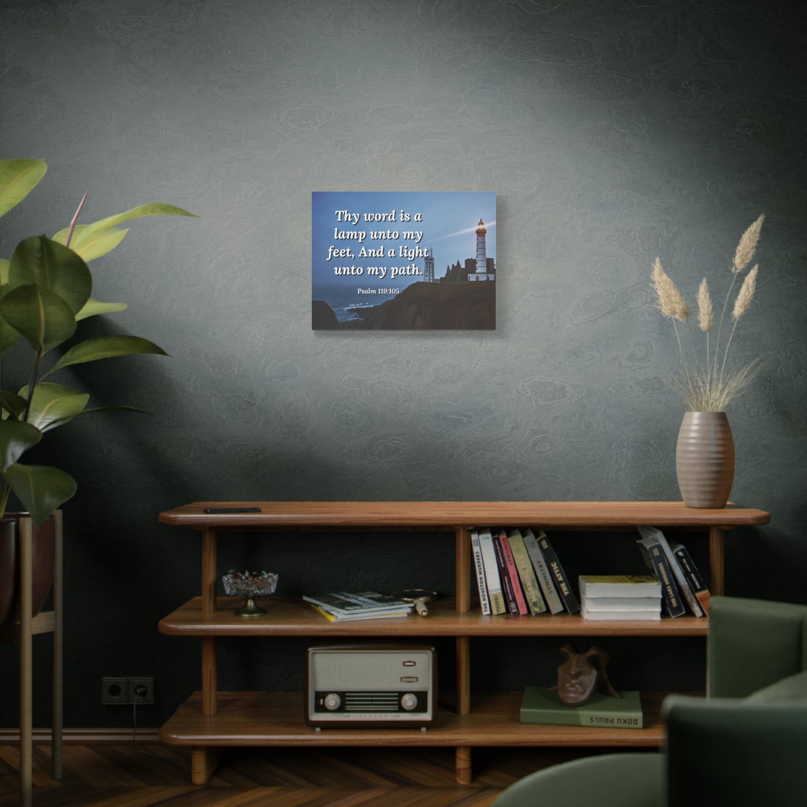 Scripture Walls A Lamp Unto My Feet Psalm 119:105 Bible Verse Canvas Christian Wall Art Ready to Hang-Express Your Love Gifts