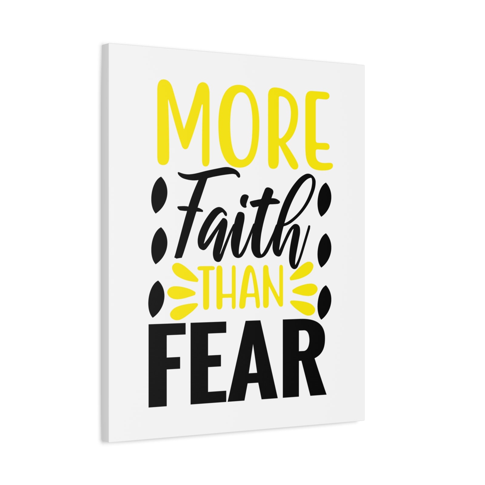 Scripture Canvas More Faith Than Psalm 34:4 Christian Wall Art Print Ready to Hang-Express Your Love Gifts