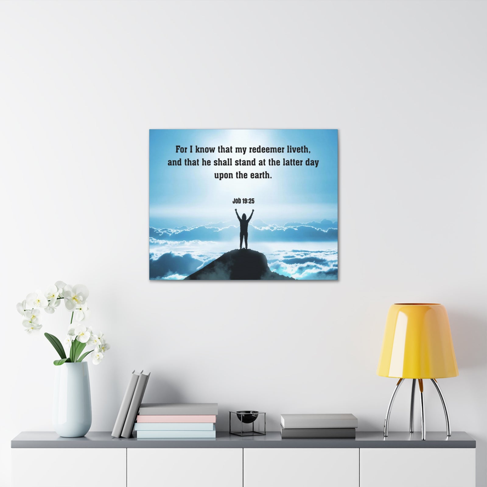 Scripture Walls For I Know Job 19:25 Christian Wall Art Print Ready to Hang Unframed-Express Your Love Gifts