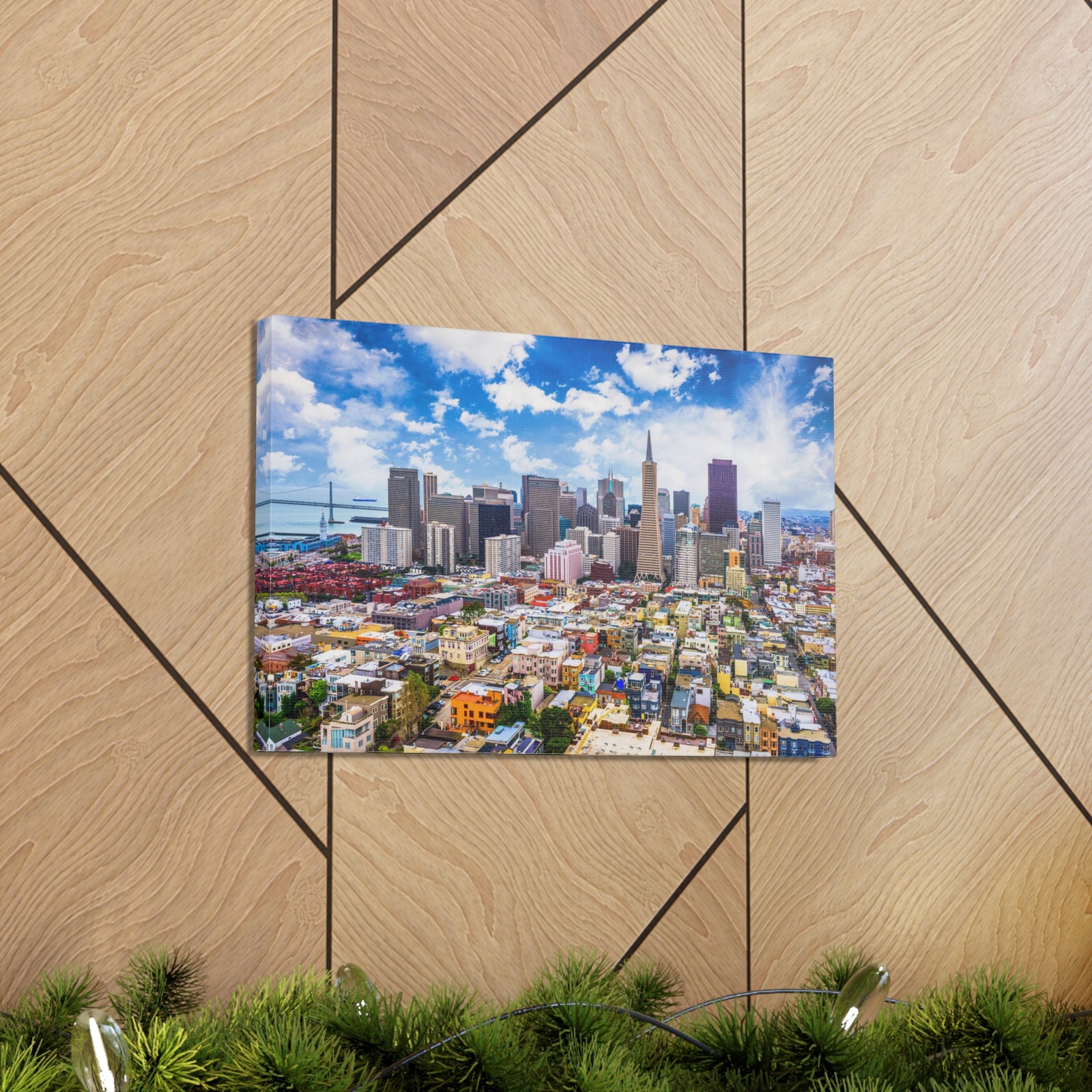 San Francisco Daytime Skyline Canvas Artwork High-Quality Breathtaking Stunning Cityscape for Home Decor Ready to Hang-Express Your Love Gifts
