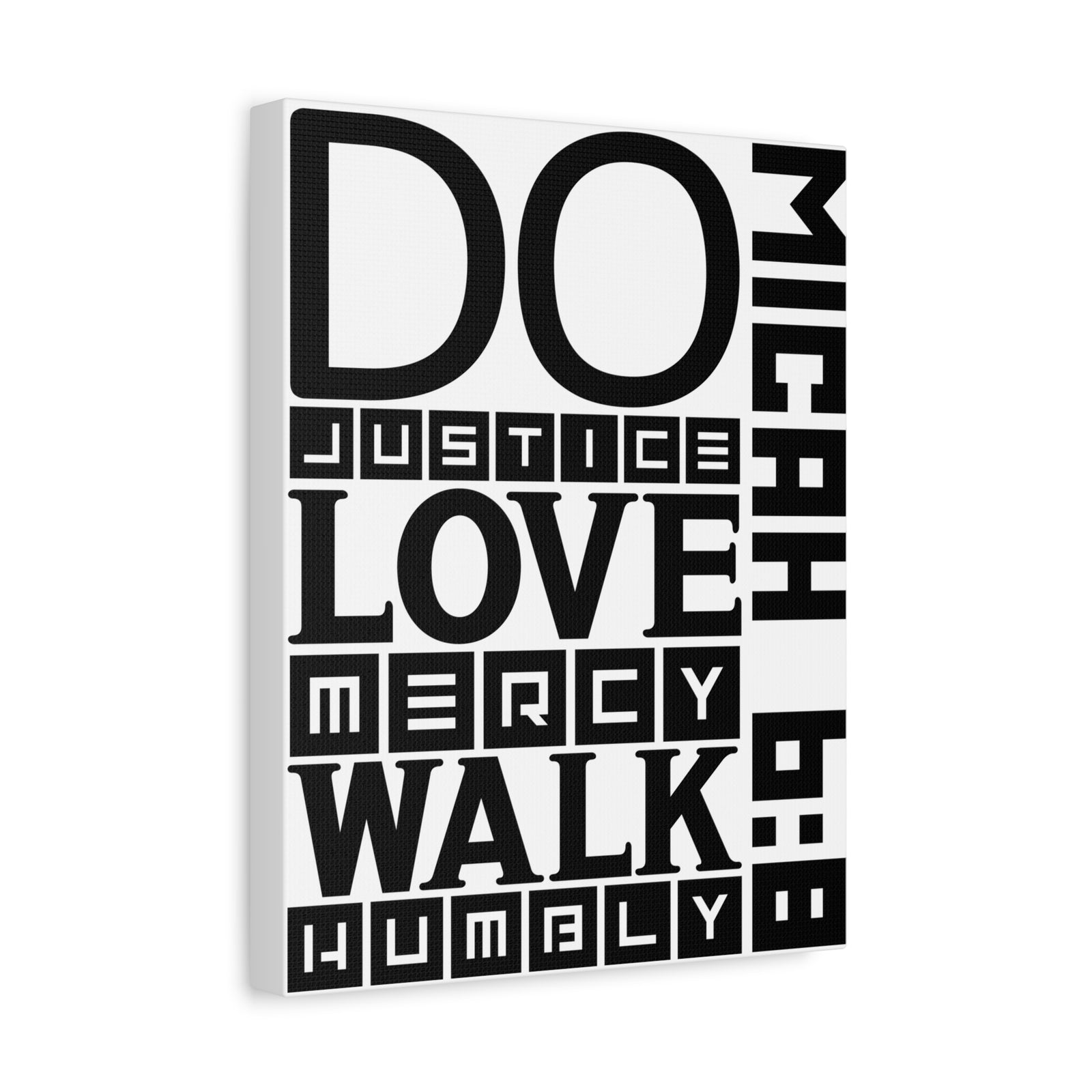 Scripture Walls Micah 6:8 DO Justice Bible Verse Canvas Christian Wall Art Ready to Hang Unframed-Express Your Love Gifts