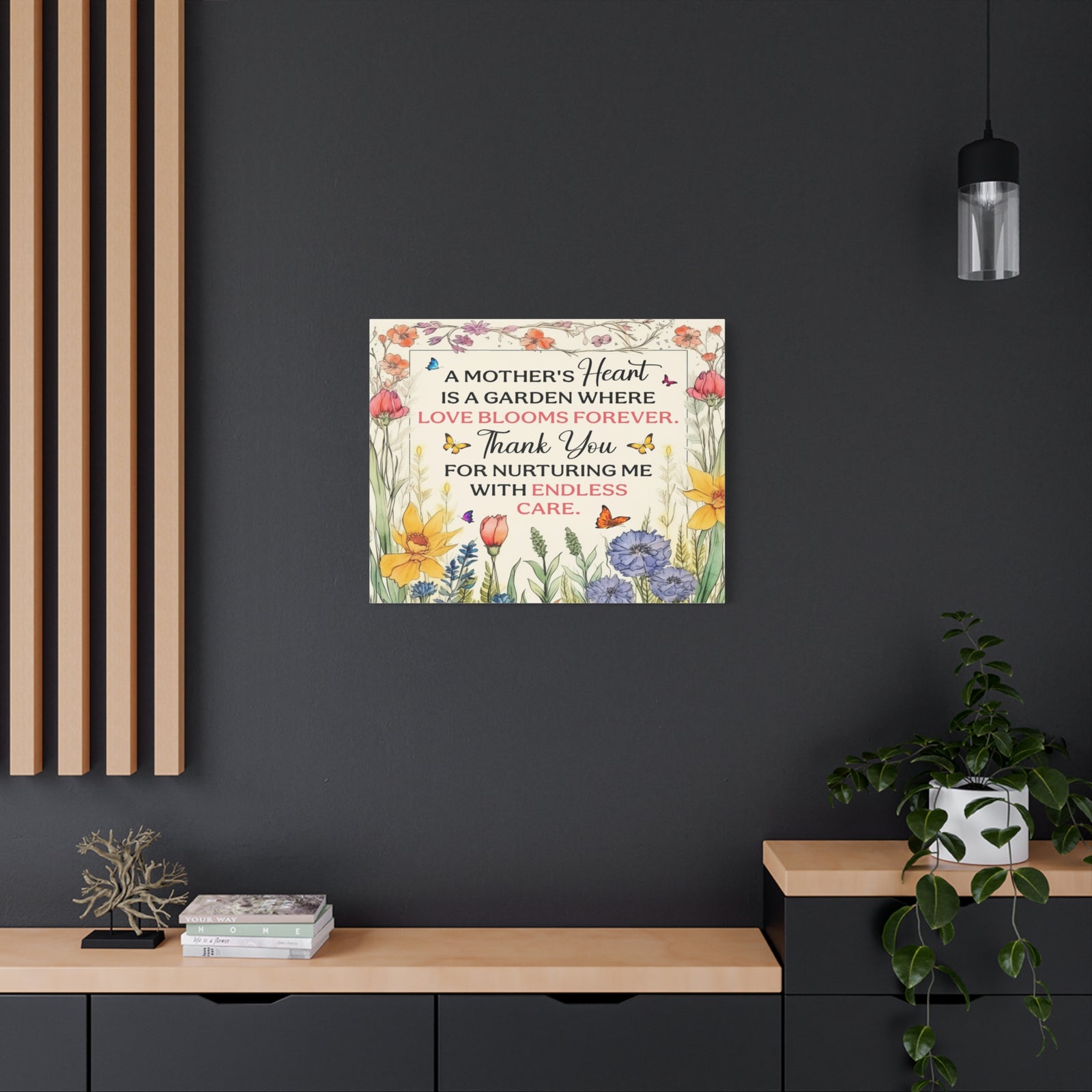 To Mom A Mother's Heart Inspirational Quote – Elegant Home Décor-Express Your Love Gifts