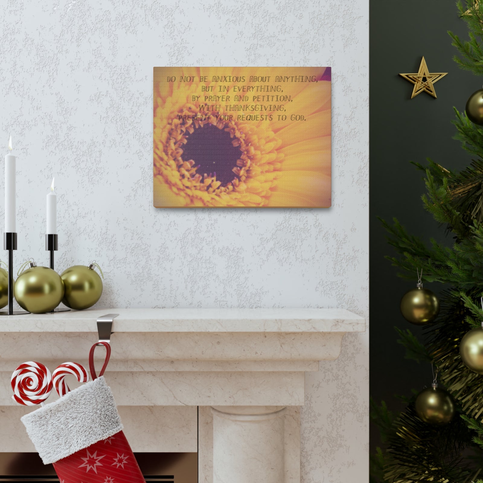 Scripture Canvas Requests To God Philippians 4:6 Christian Wall Art Bible Verse Print Ready to Hang-Express Your Love Gifts