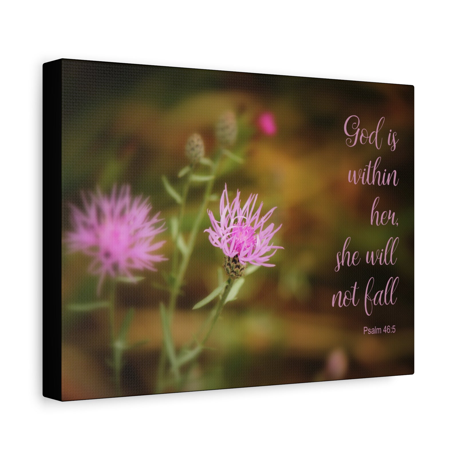 Scripture Canvas Within Her Psalm 46:5 Christian Wall Art Bible Verse Print Ready to Hang-Express Your Love Gifts